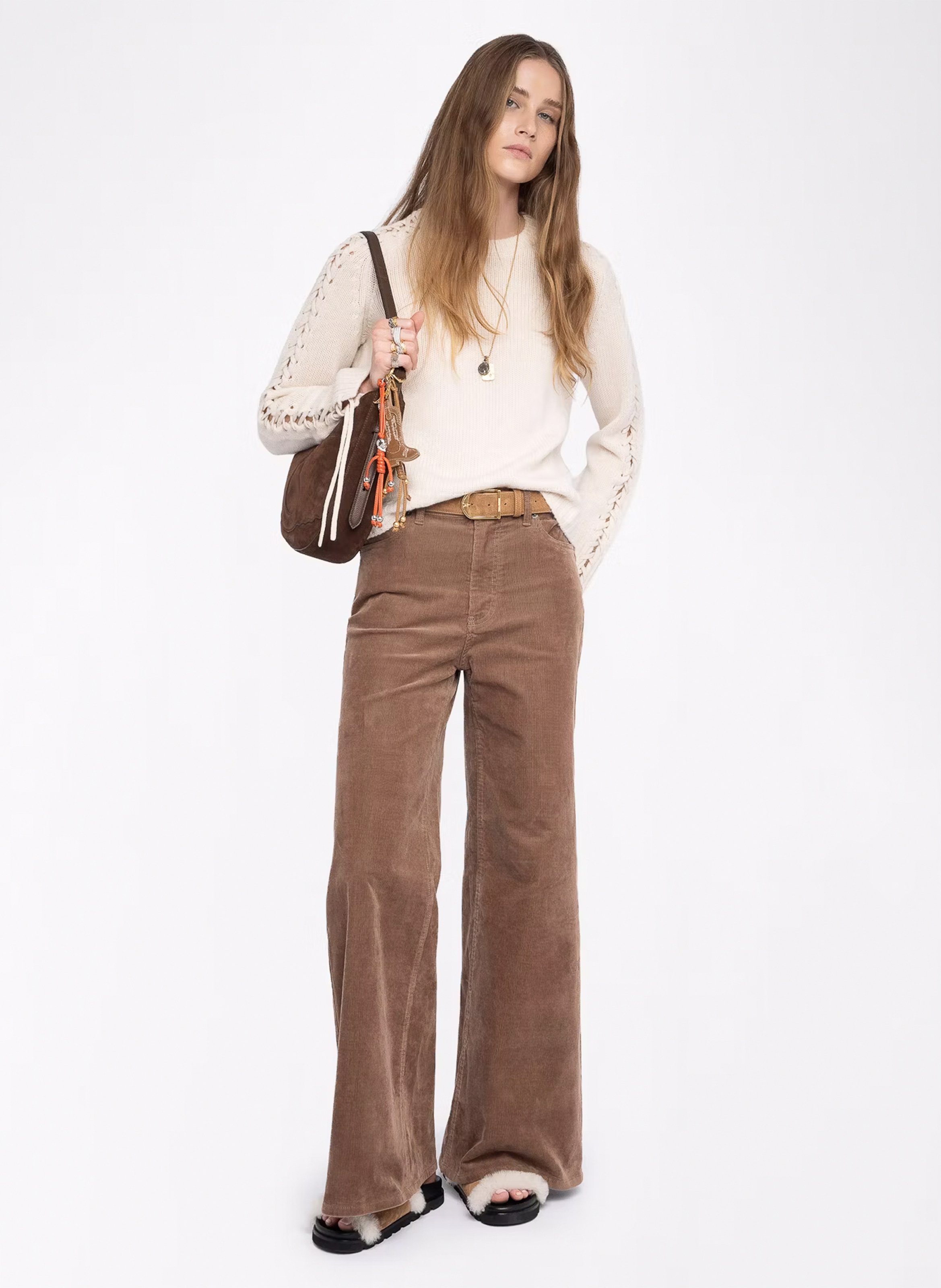 Pull col rond en laine et cachemire malty ZADIG&VOLTAIRE Blanc