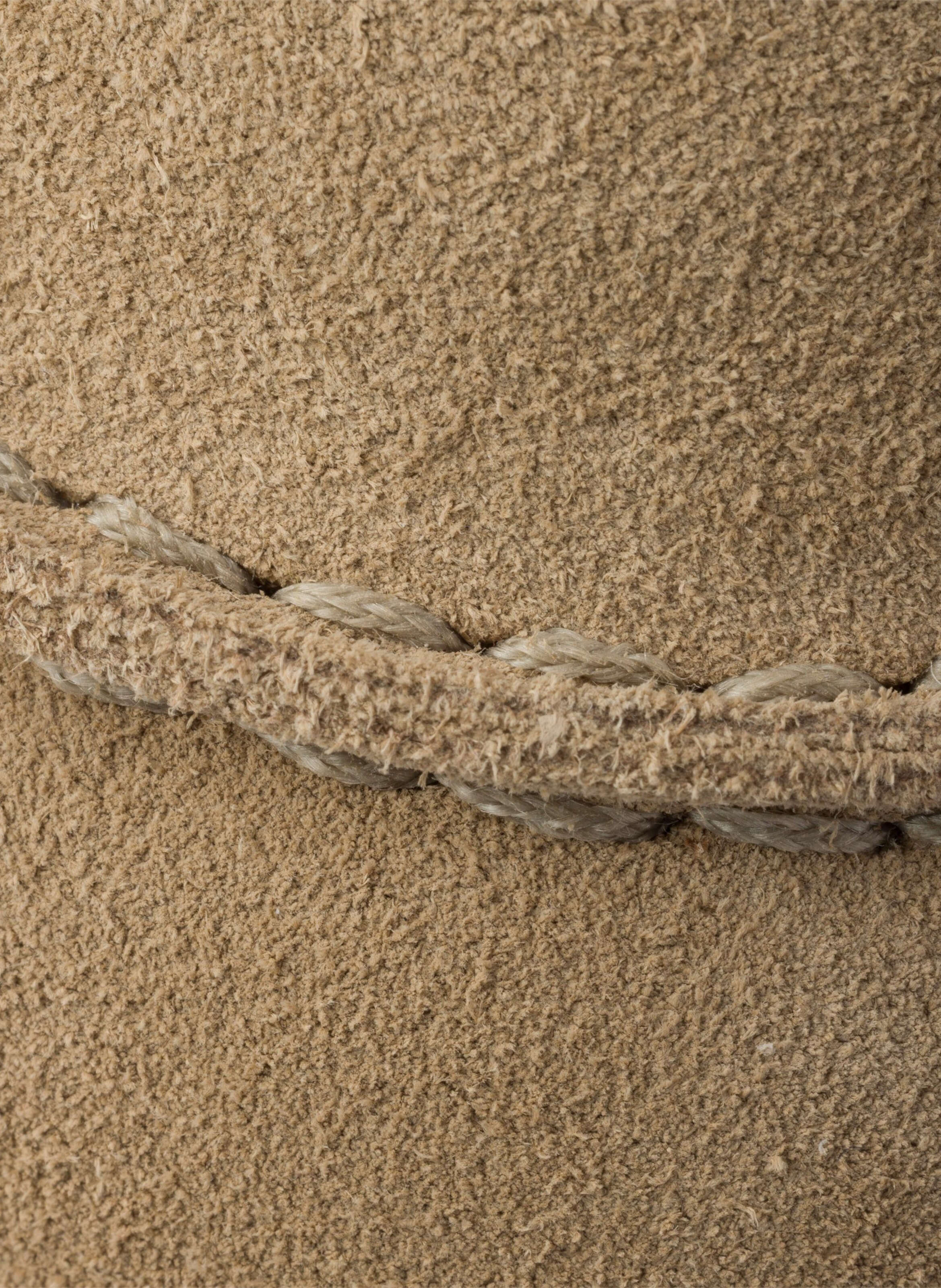 Mules en veau velours et peau de mouton PRADA Beige