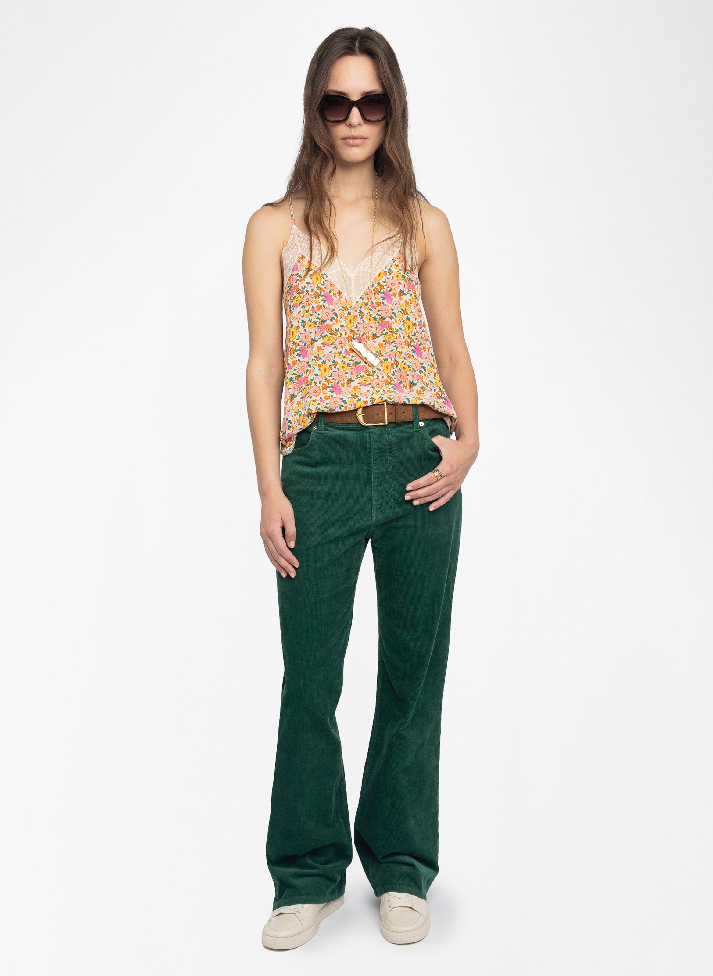 Caraco col v imprimé christy ZADIG&VOLTAIRE Blanc