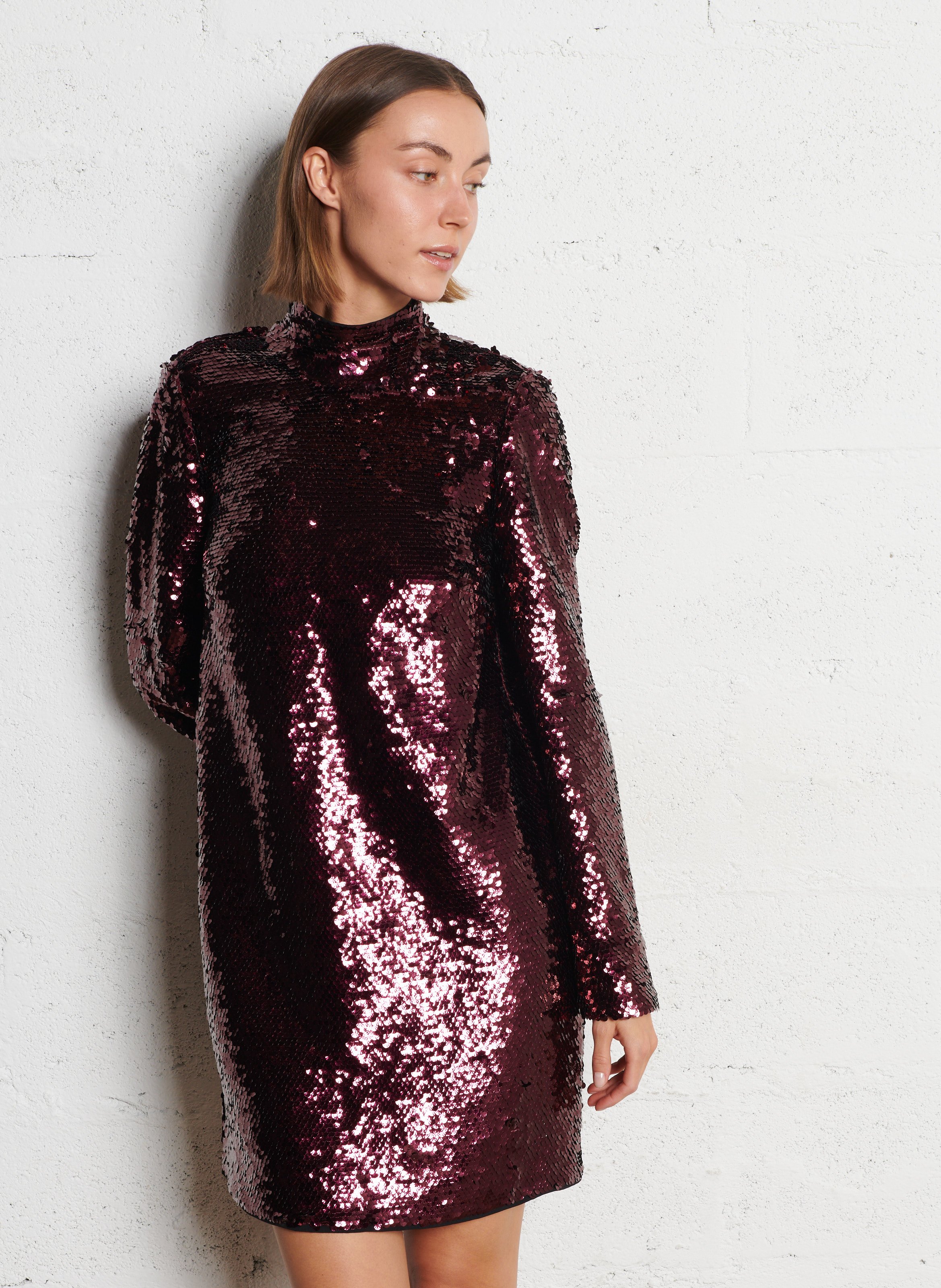 Robe courte à sequins IKKS Violet