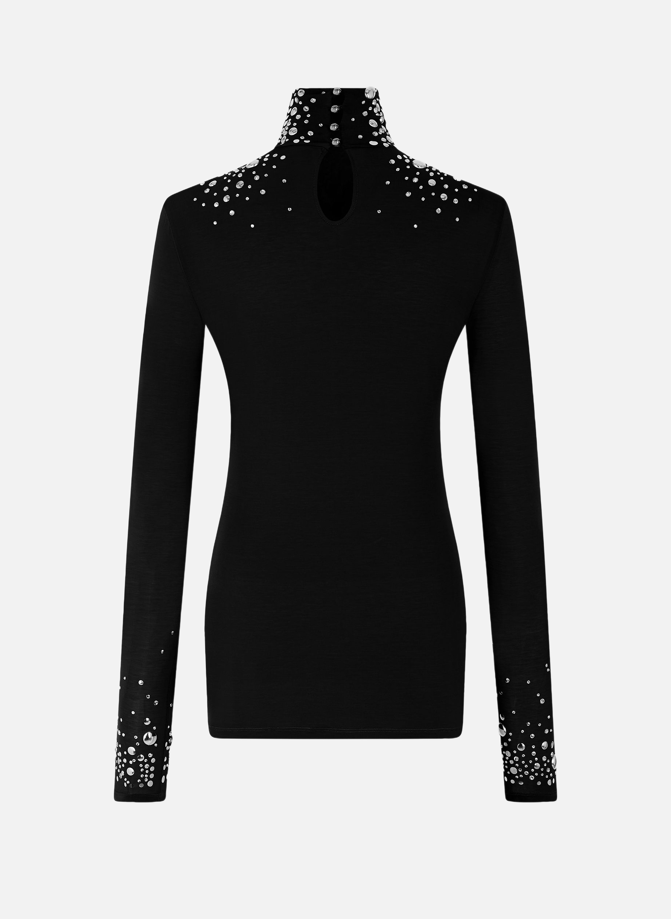 Top en jersey second skin RABANNE Noir