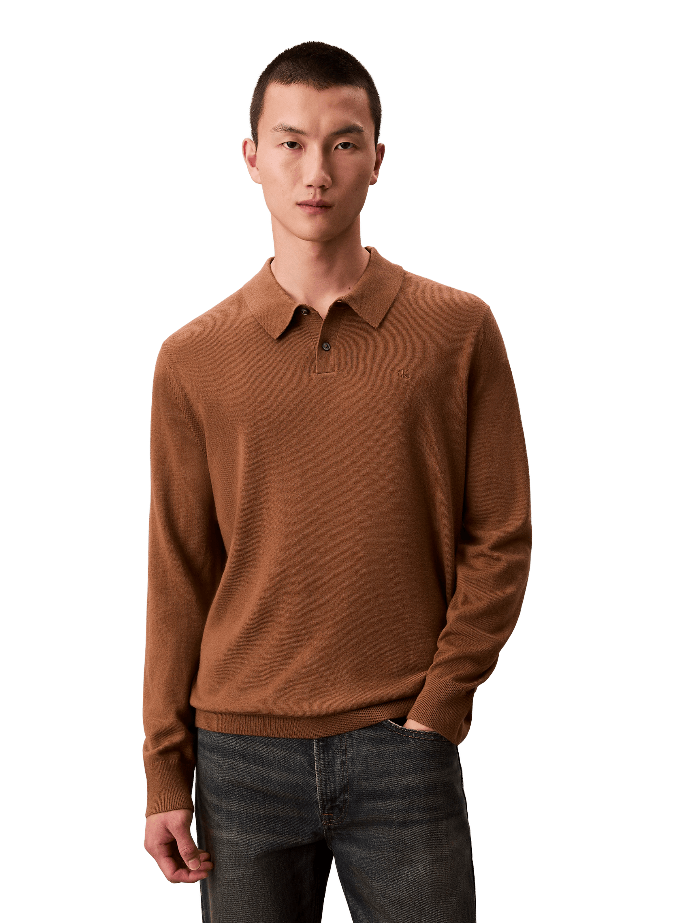 Wool polo shirt CALVIN KLEIN Beige