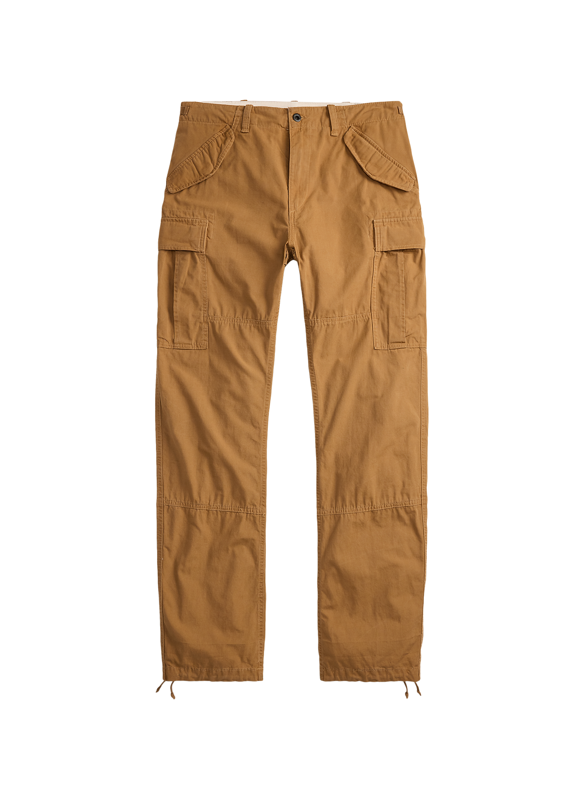 Pantalon droit à poches en coton POLO RALPH LAUREN Beige