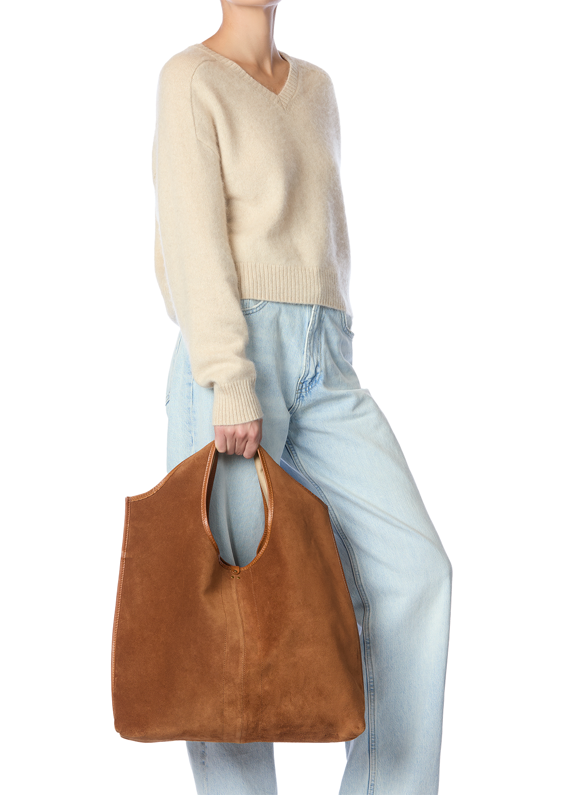 Paco leather tote bag JÉRÔME DREYFUSS Brown