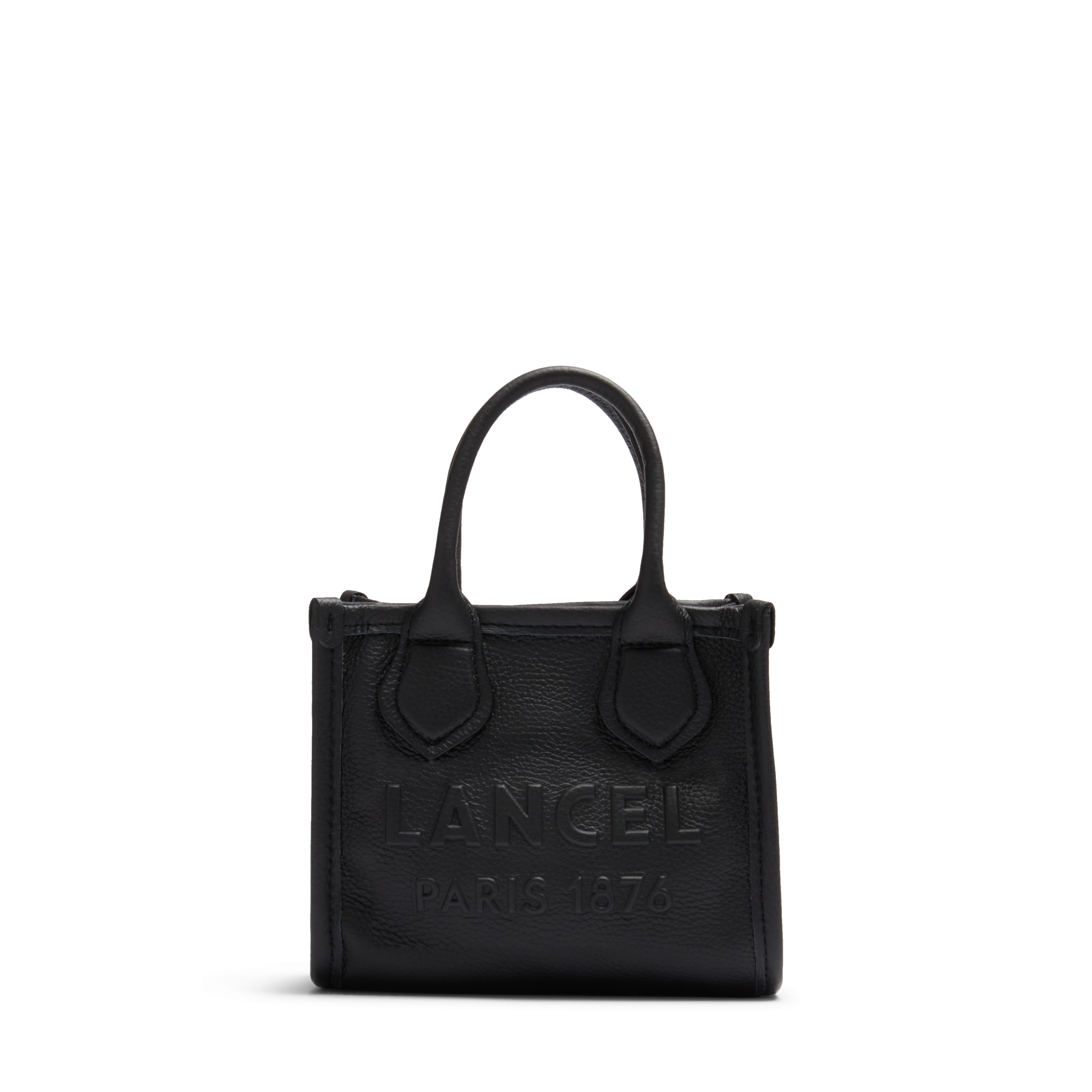 Mini sac cabas zippé double porté jour de lancel en cuir LANCEL Noir