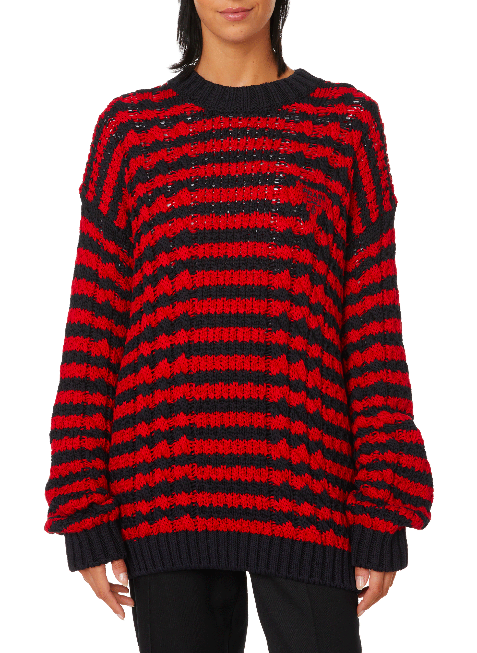 Pull en maille de coton PRADA Multicolore