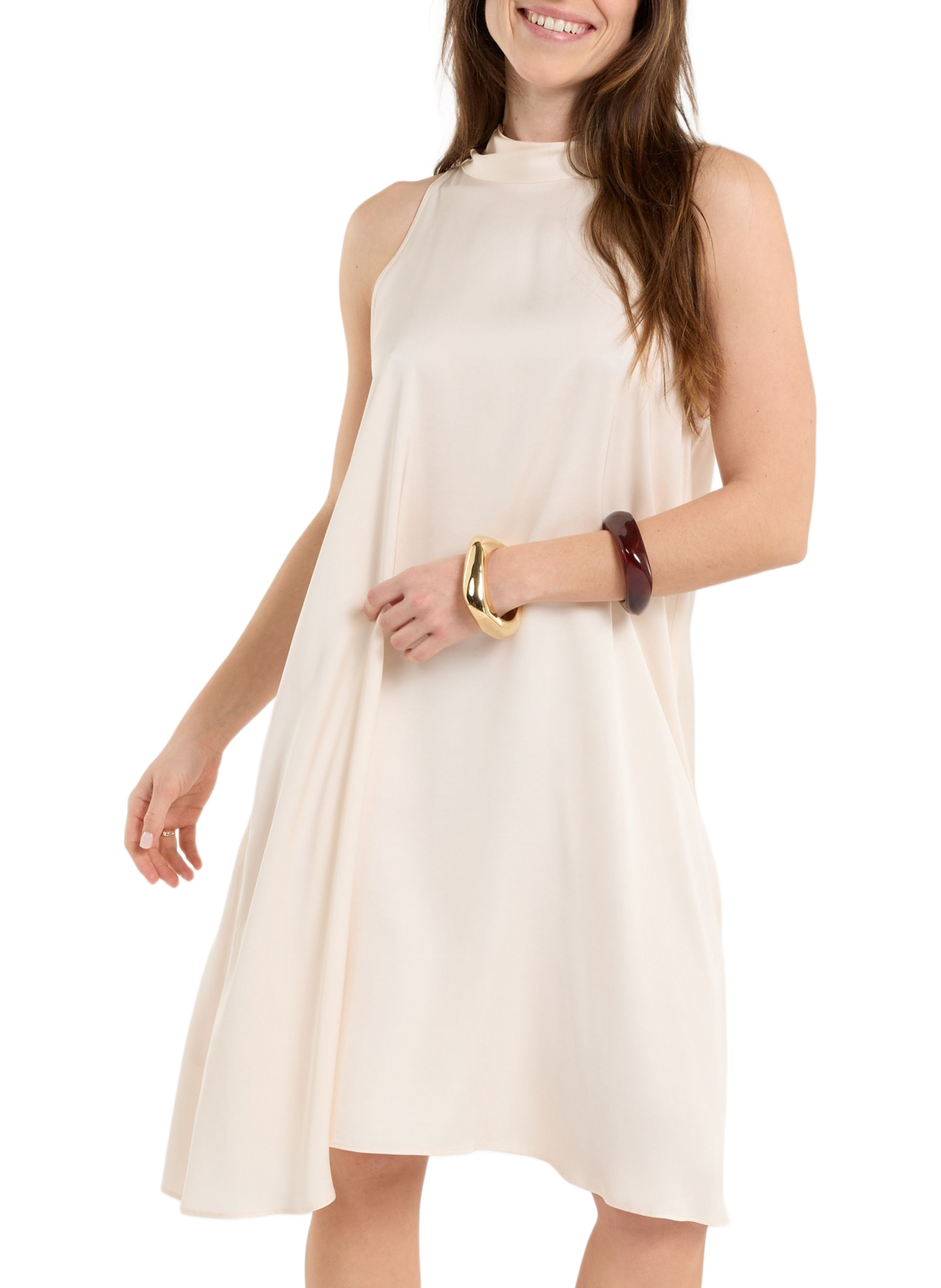 Robe courte en voile Arop SAISON 1865 Beige