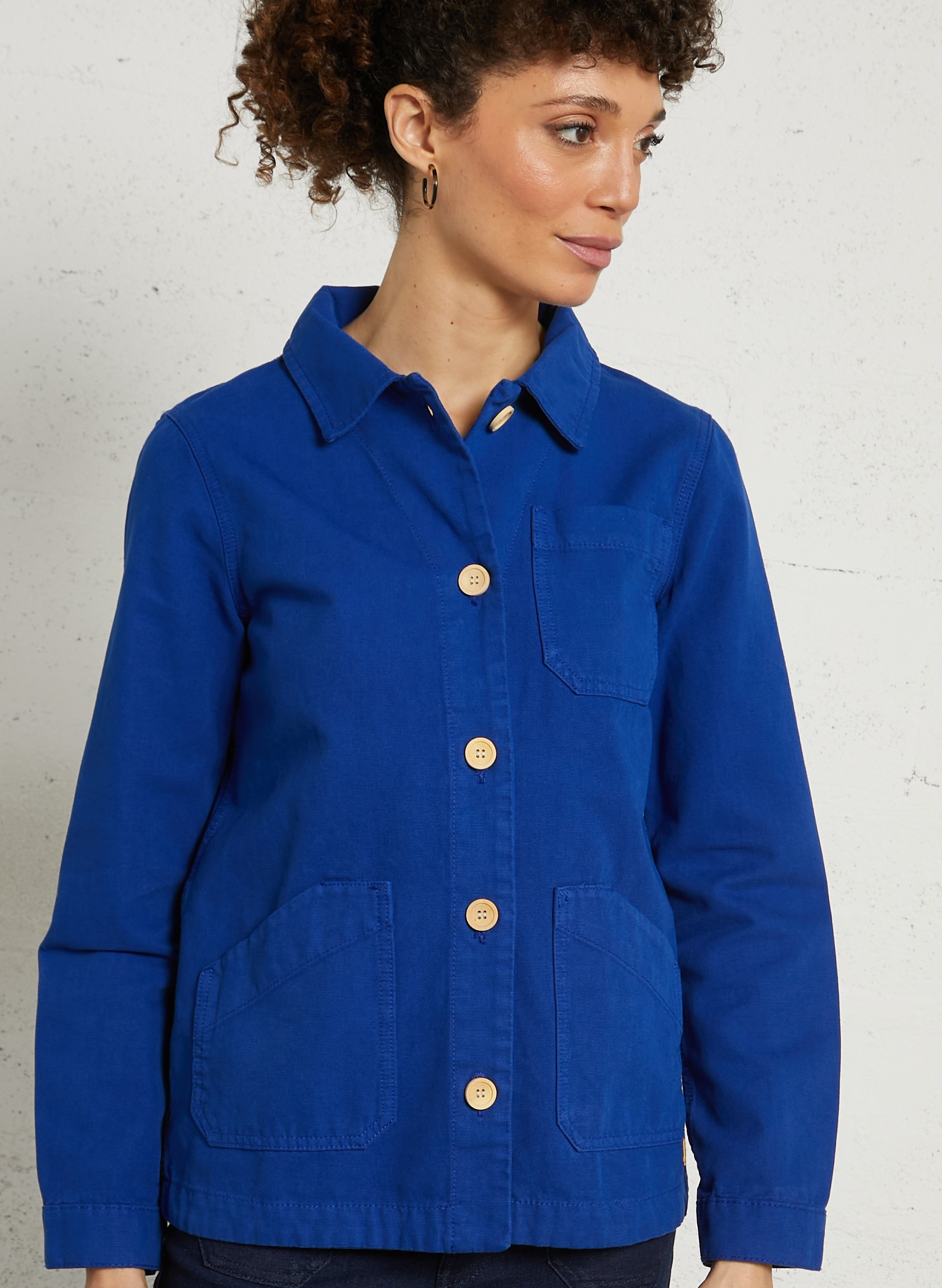 Veste pêcheur droite en coton ARMOR-LUX Bleu