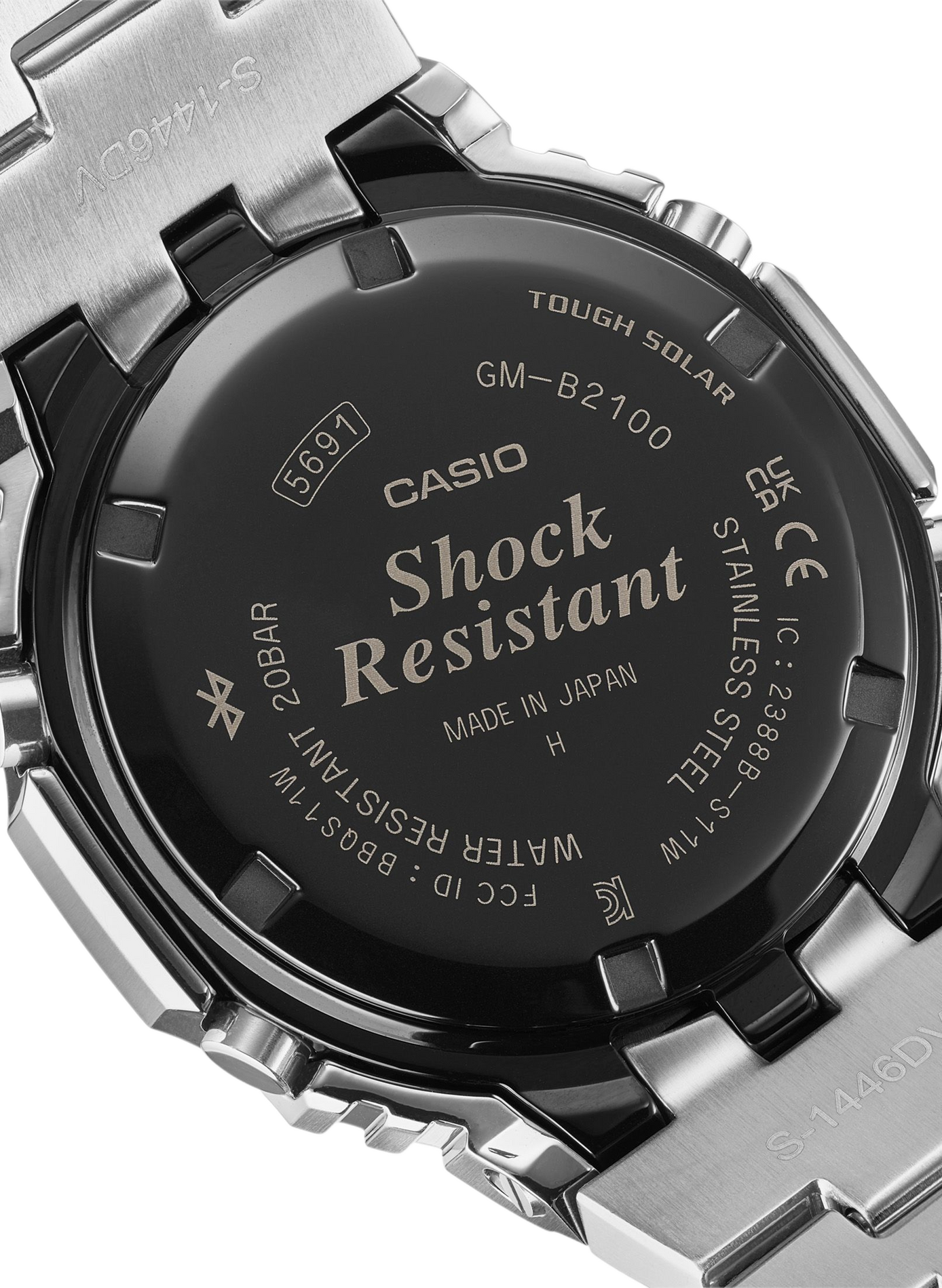 Montre quartz chrono en acier CASIO Argent