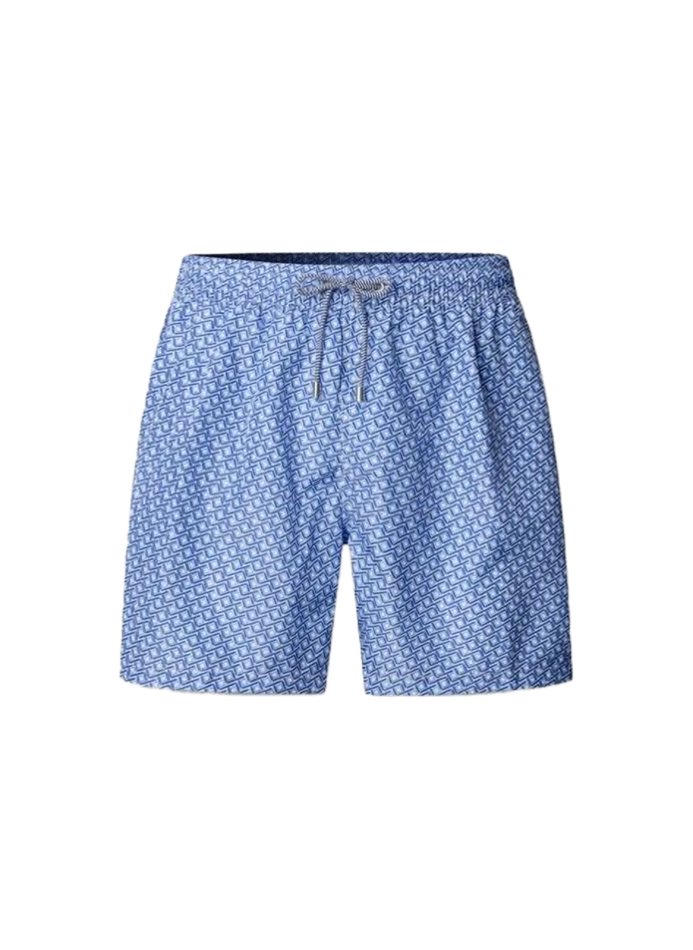 Geometric pattern swim shorts FACONNABLE Blue