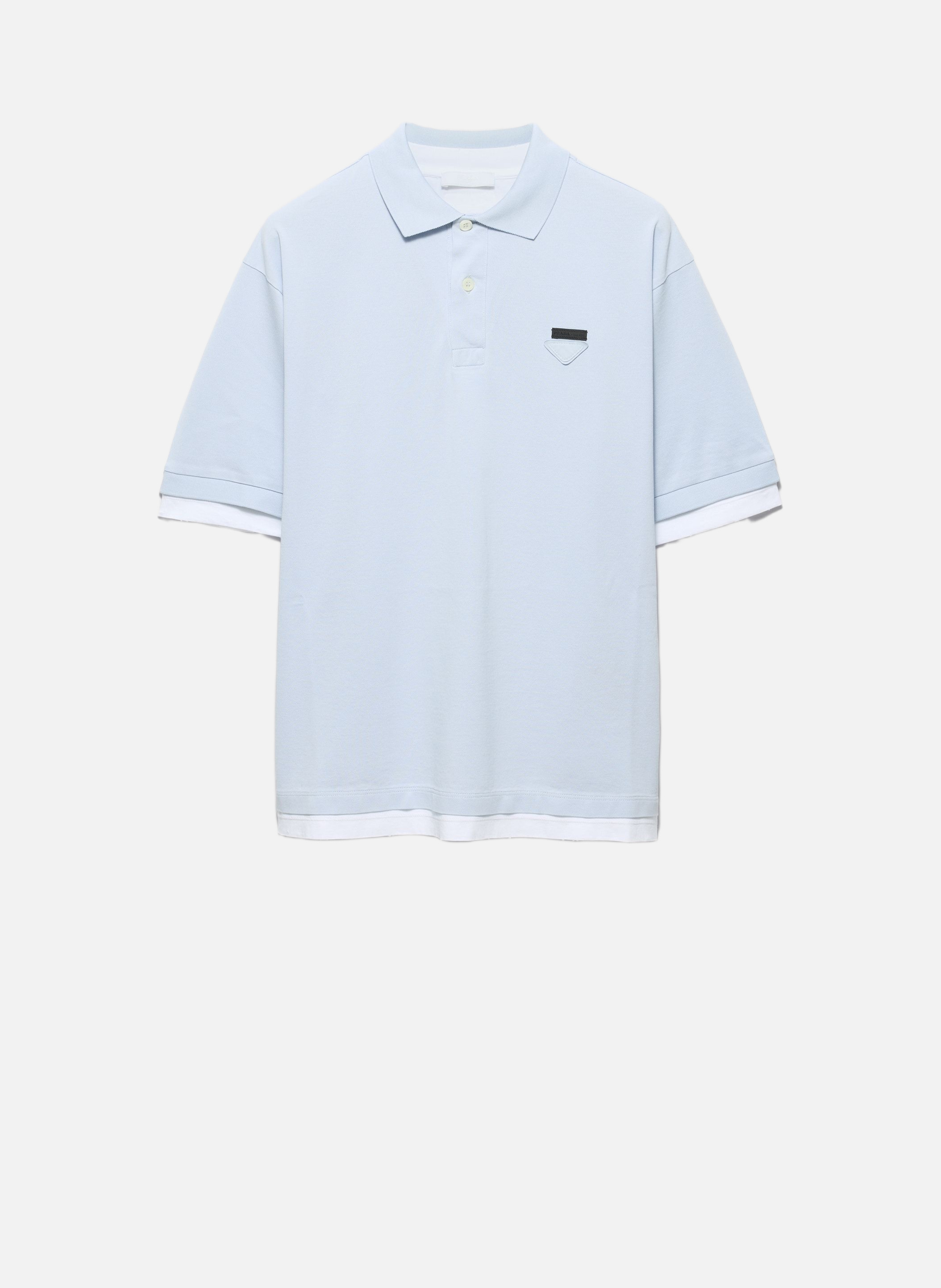 Polo en coton PRADA Bleu