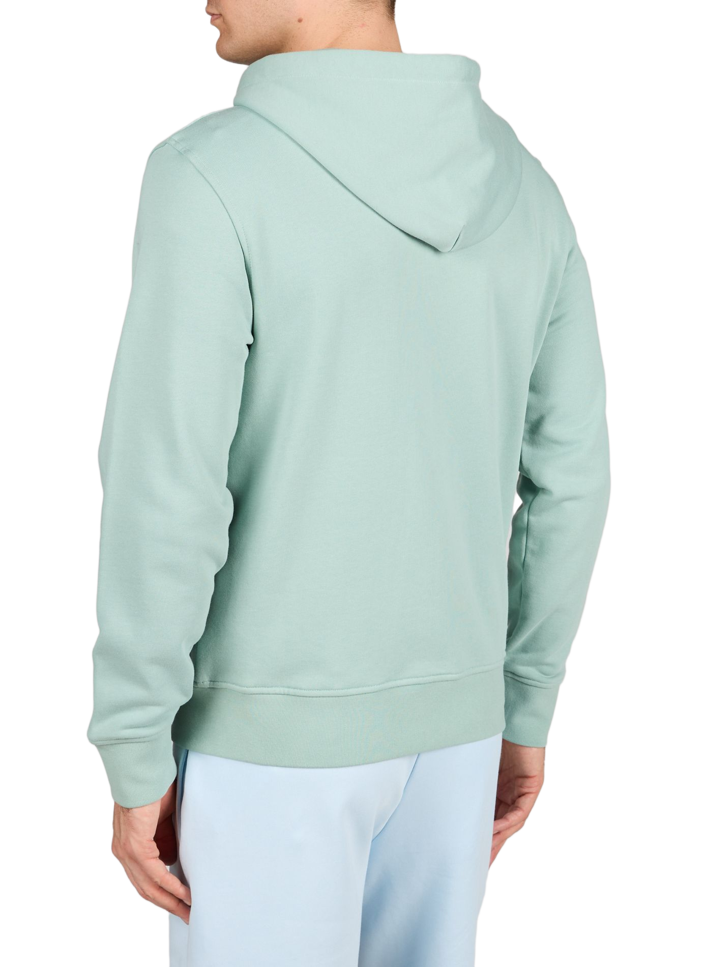 Zip-up hooded sweatshirt in cotton fleece EDEN PARK Blue