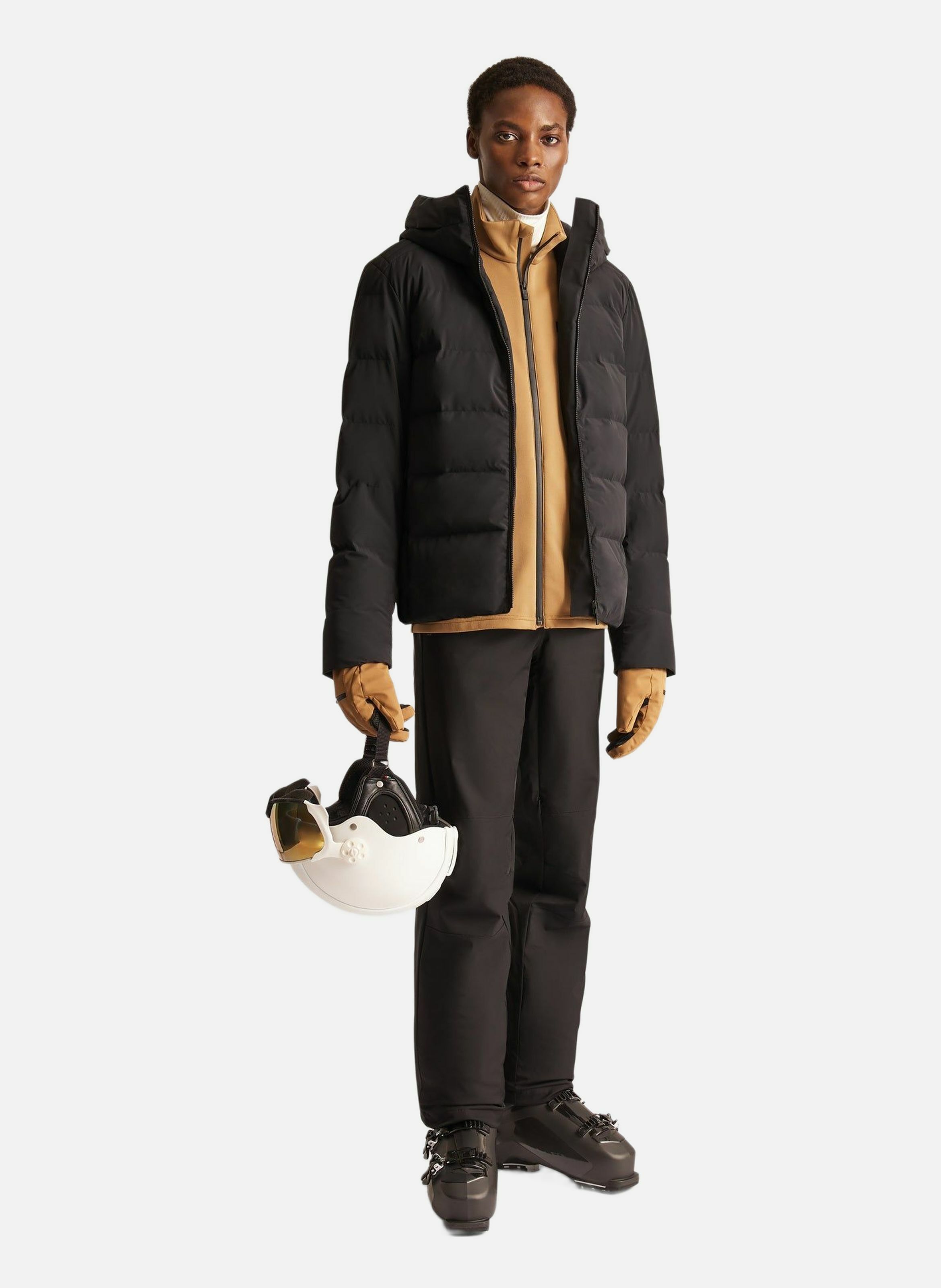 Blouson de ski constant col capuche coupe oversize FUSALP Noir