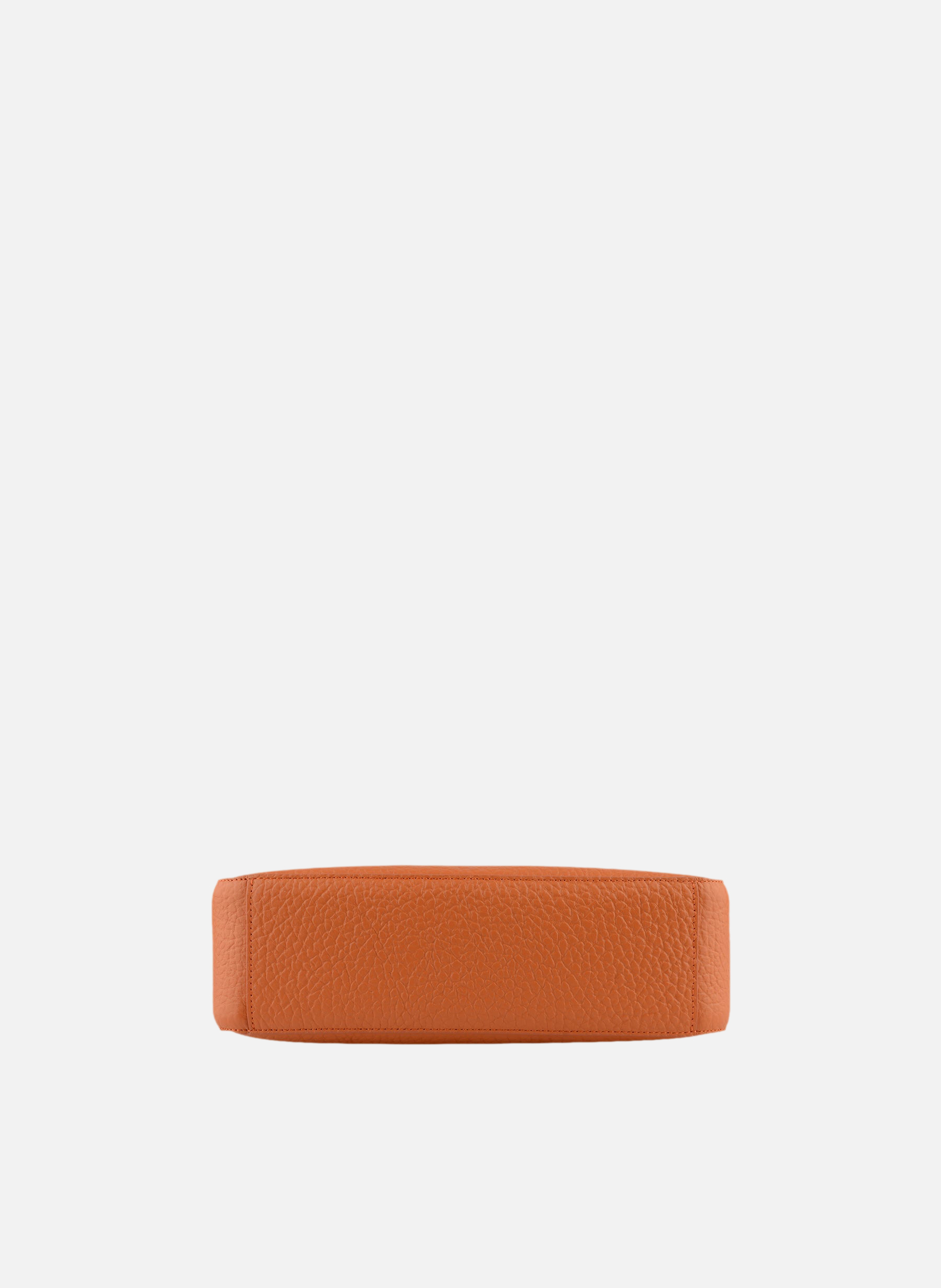 Fleuves | sac porté épaule gm en cuir de vachette | Orange POURCHET Femme