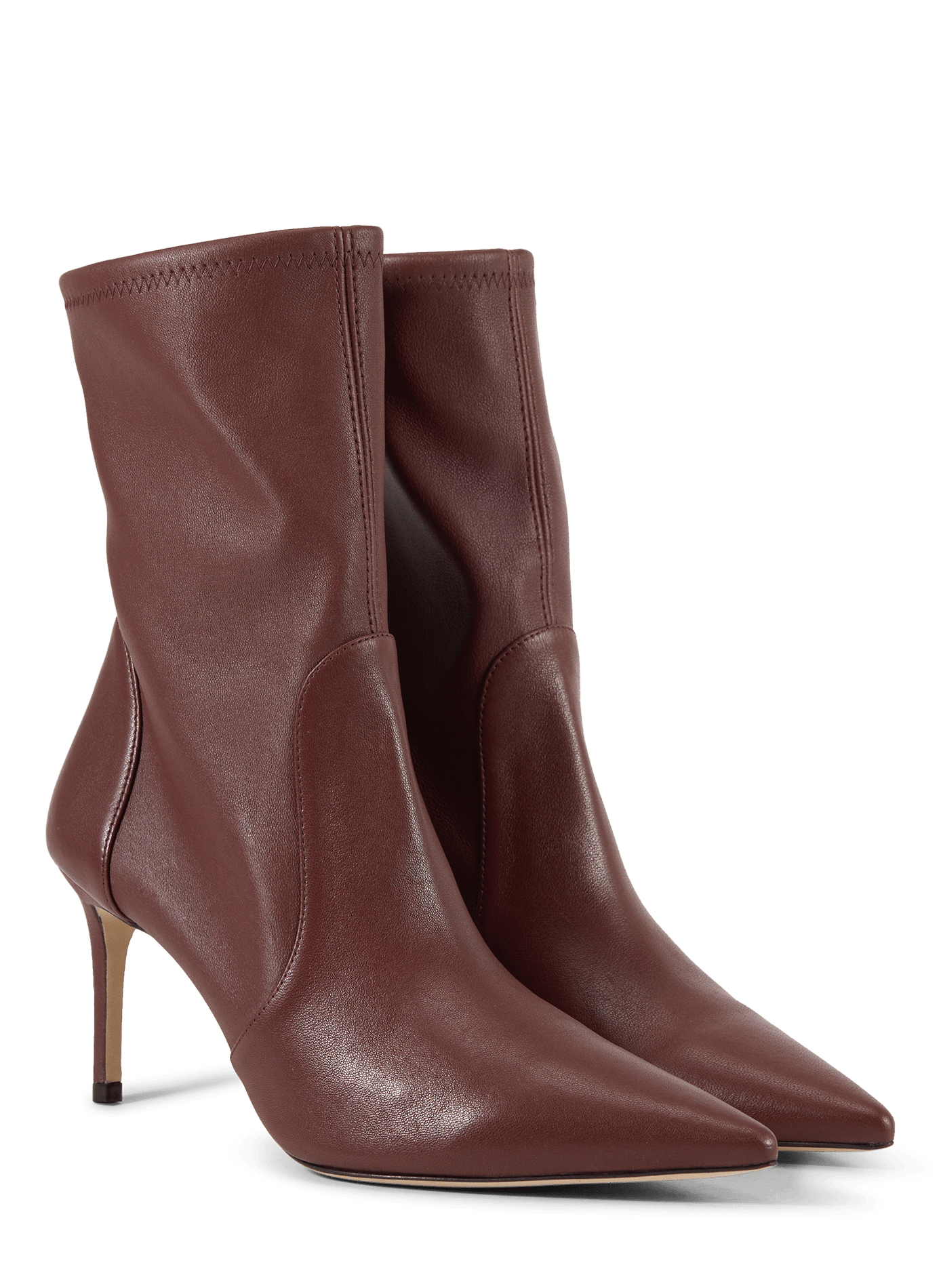 Stuart Power 75 leather ankle boot STUART WEITZMAN Brown