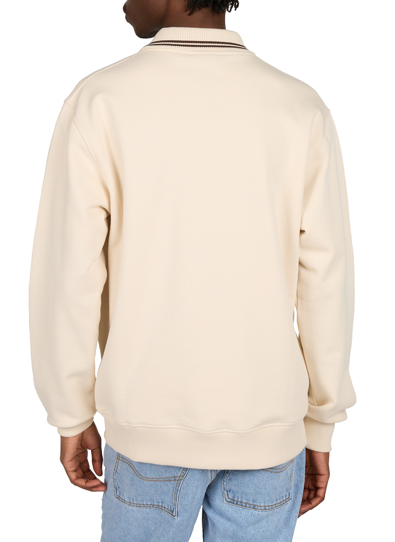 Straight sweatshirt with embroidered logo in cotton. DROLE DE MONSIEUR Beige