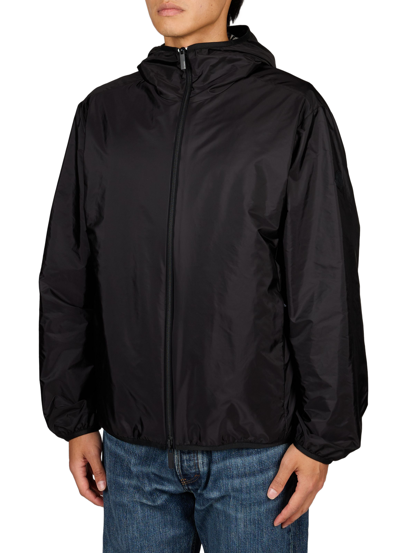 Reversible Vandelli Hooded Jacket with Checkered Interior MONCLER Black