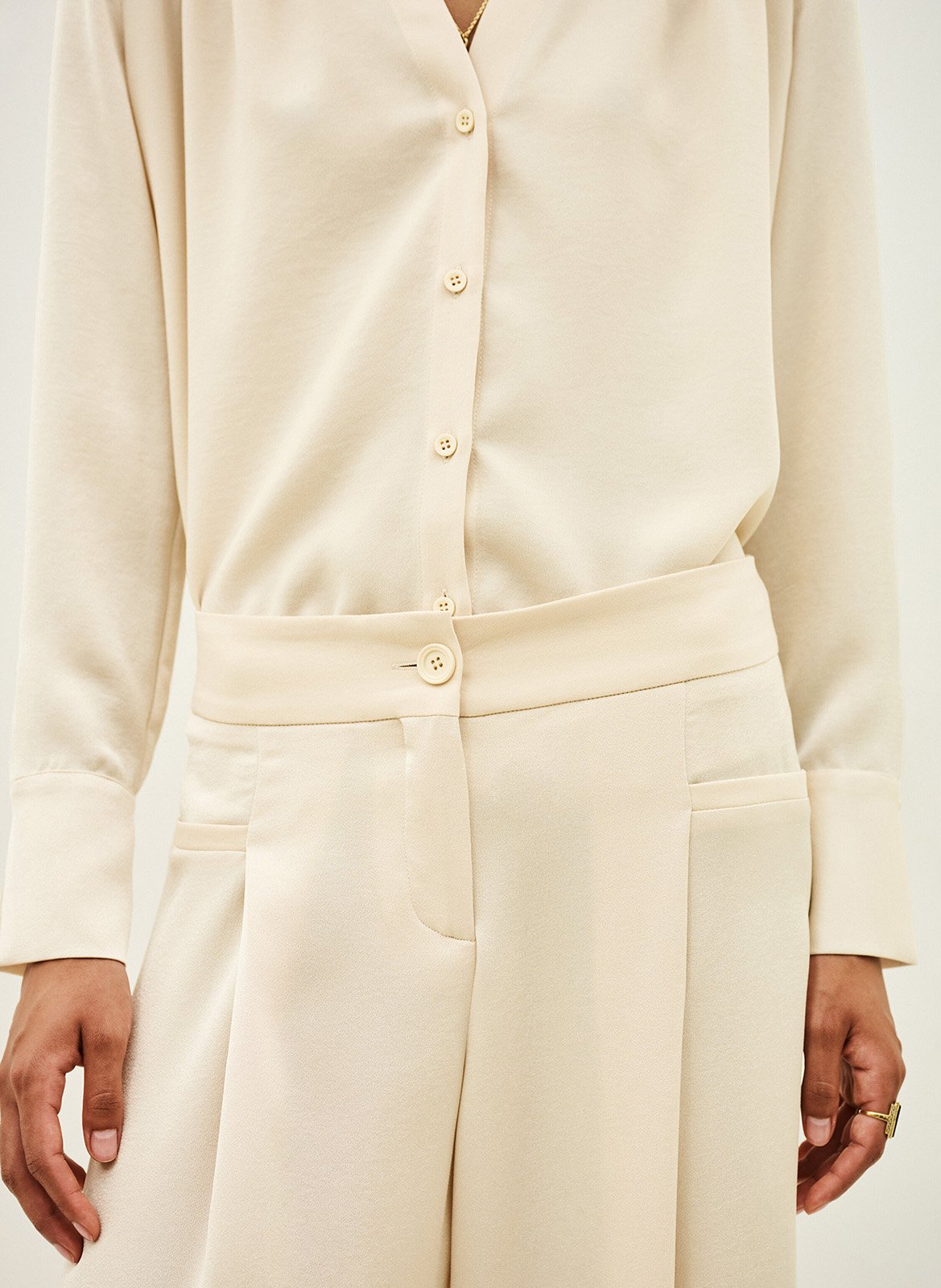 Pantalon droit fluide wallie BA&SH Beige