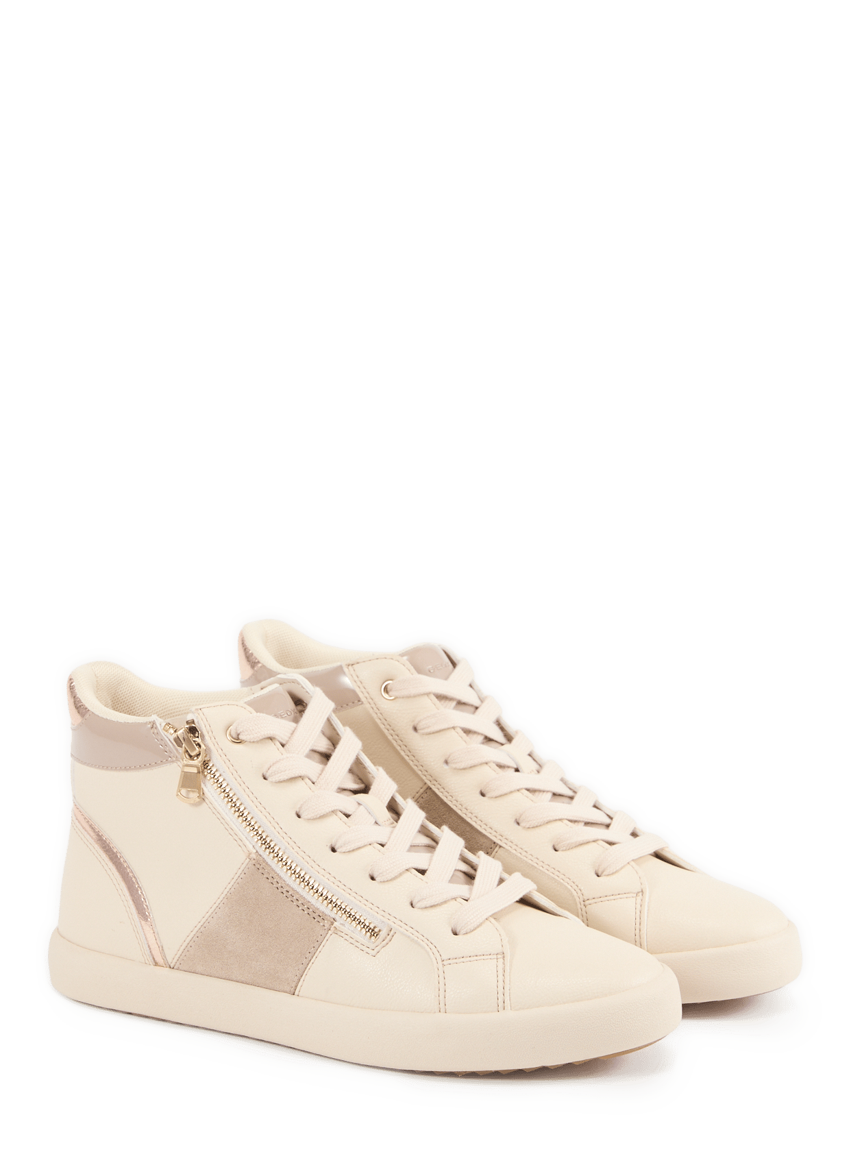 High-top lace-up sneakers GEOX Beige