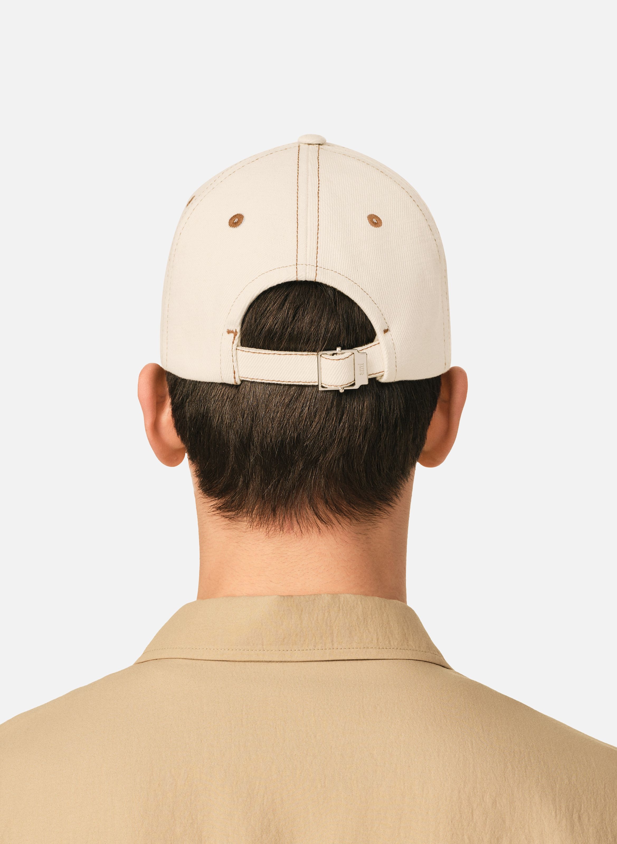 Casquette ami de coeur unisexe en coton AMI PARIS Blanc