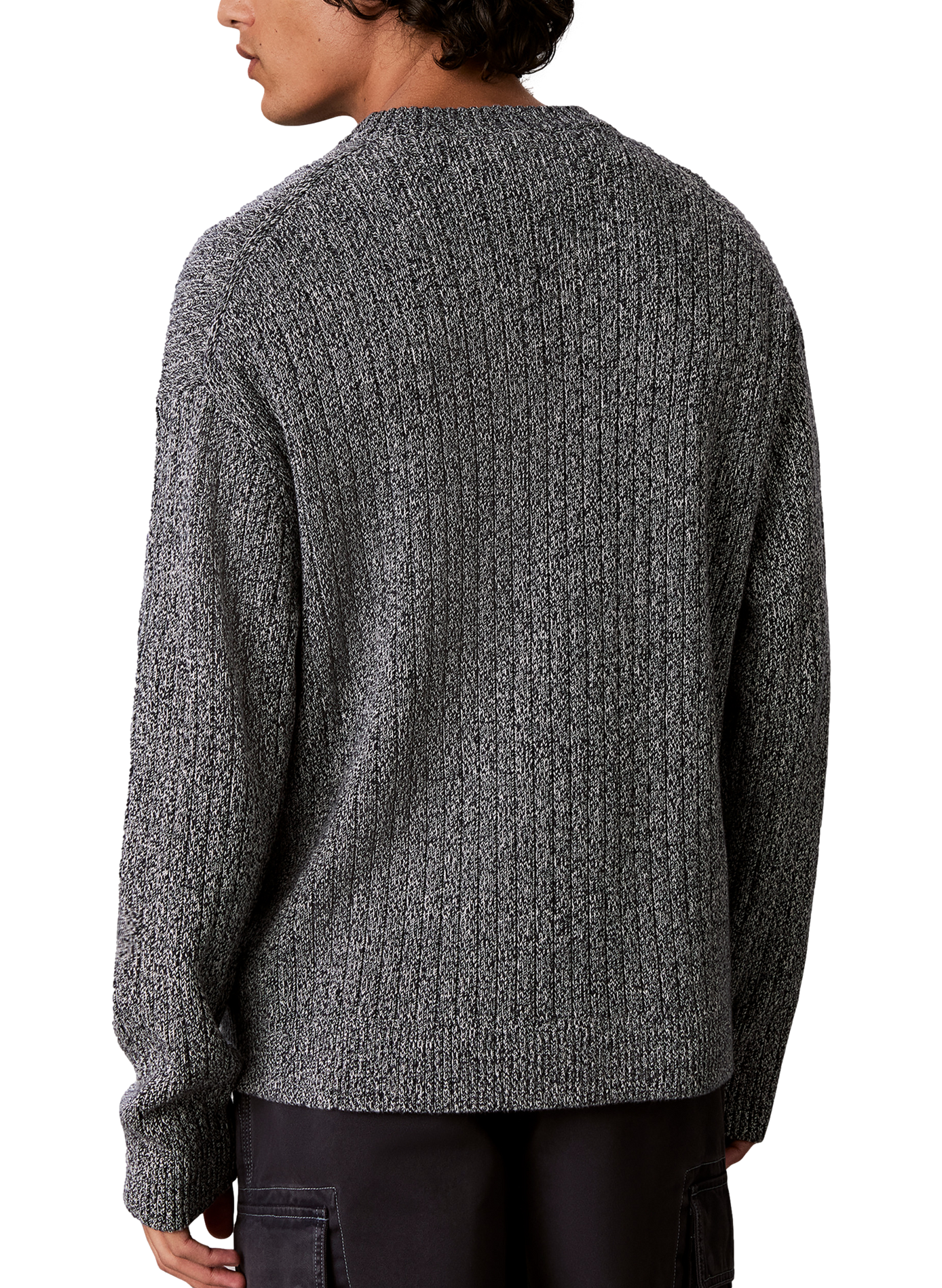 Knit logo cotton sweater CALVIN KLEIN Blue