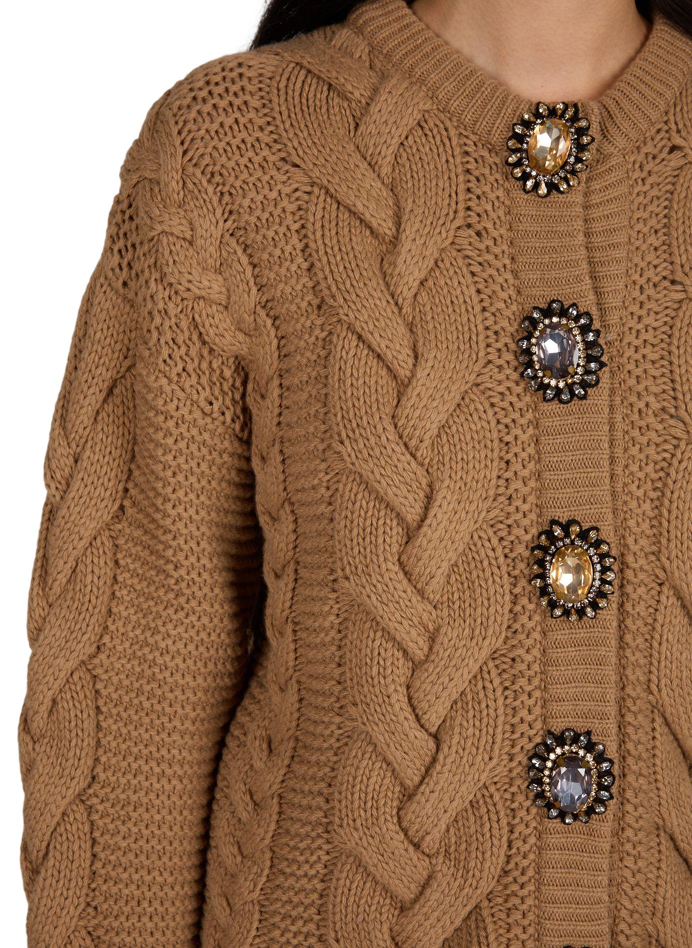 Round-neck mixed wool vest LA DOUBLEJ Brown