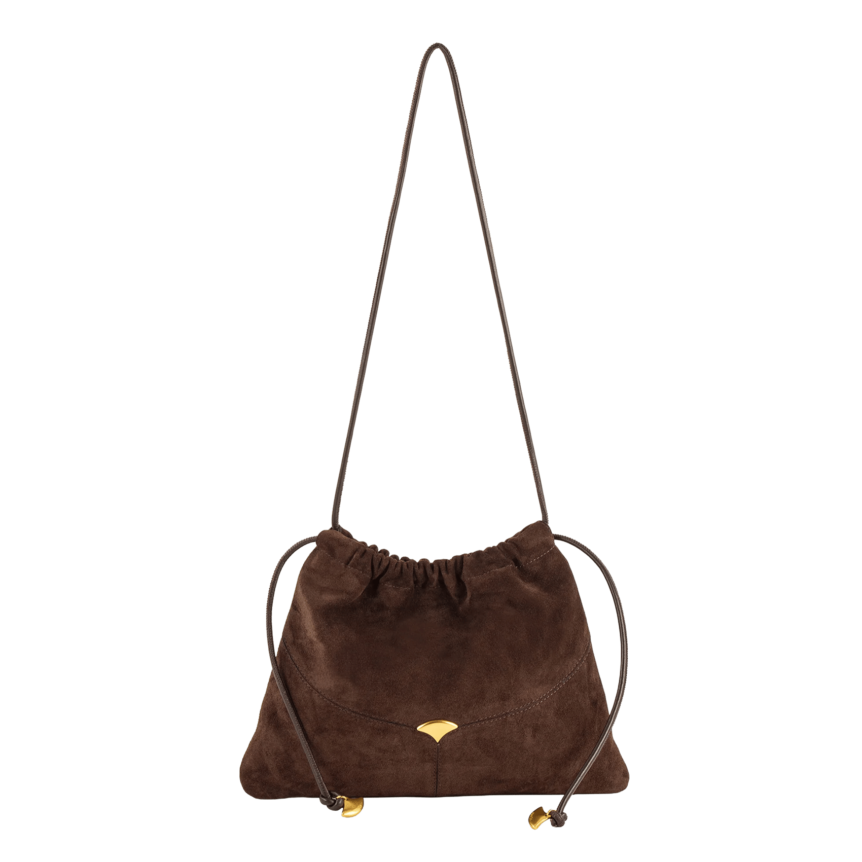 Sac pochette porté épaule en cuir divio pouch SESSUN Marron