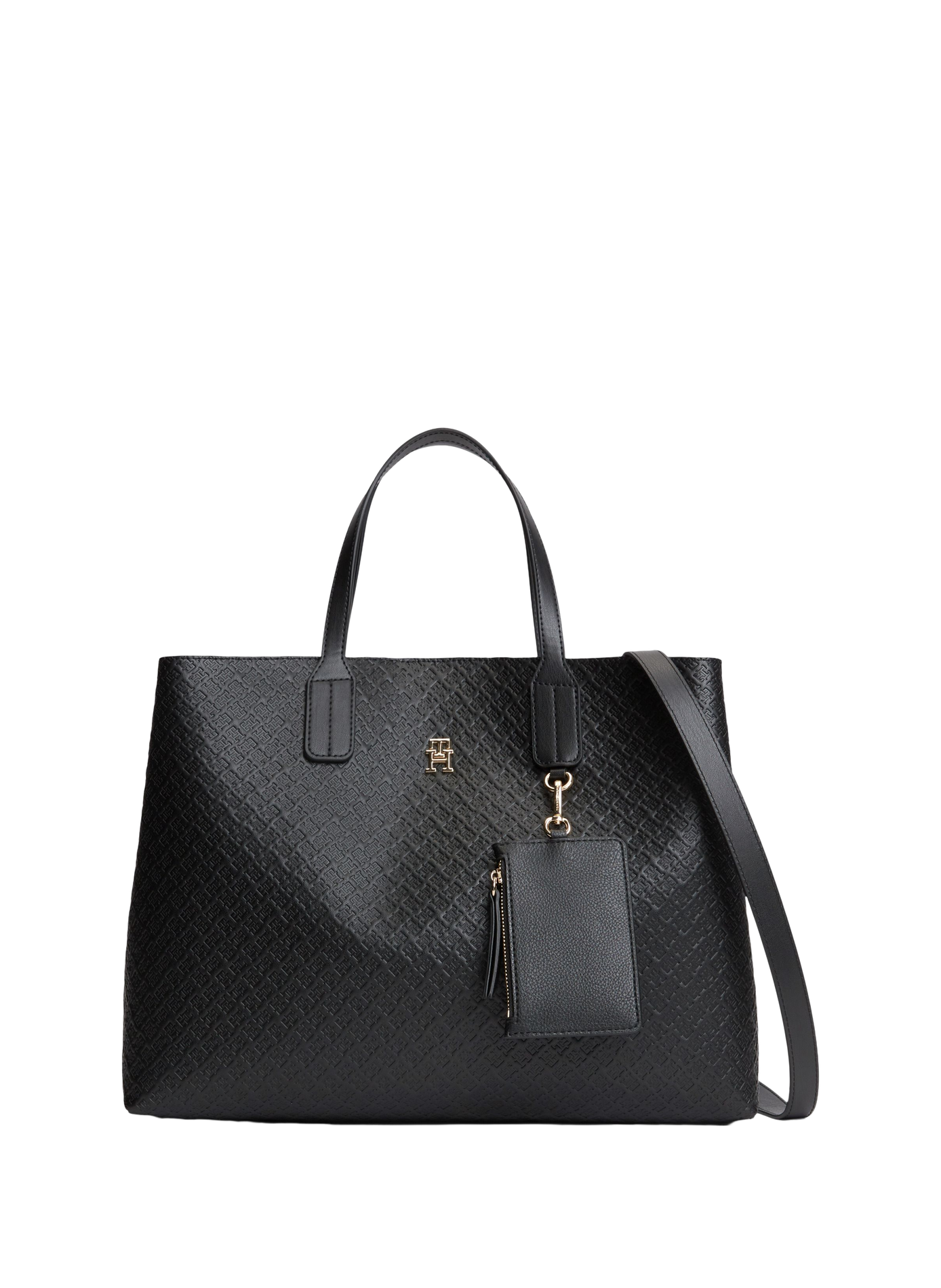 Plain shoulder bag TOMMY HILFIGER Black