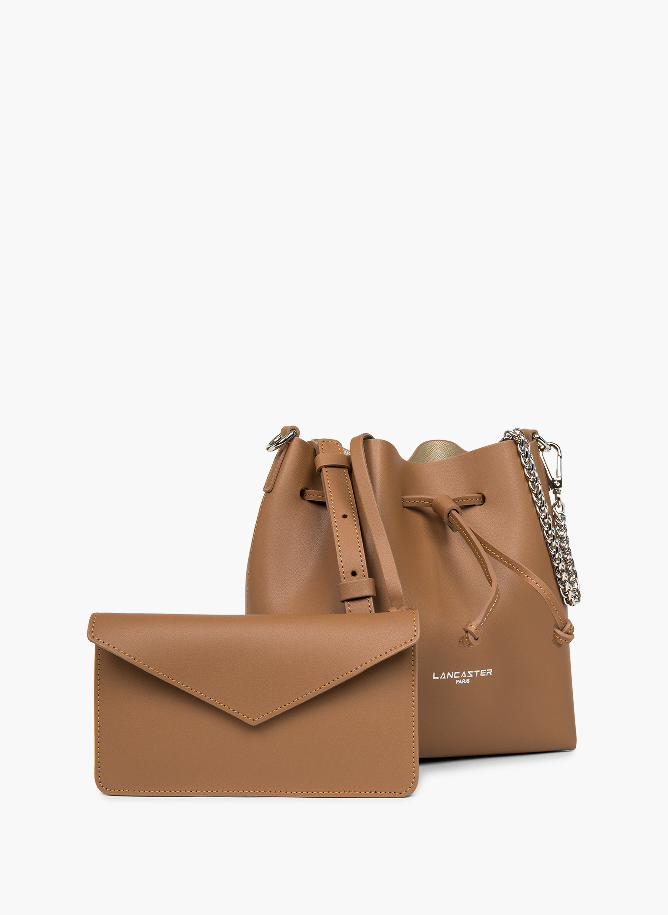 Petit sac bourse - pur & element city LANCASTER Marron