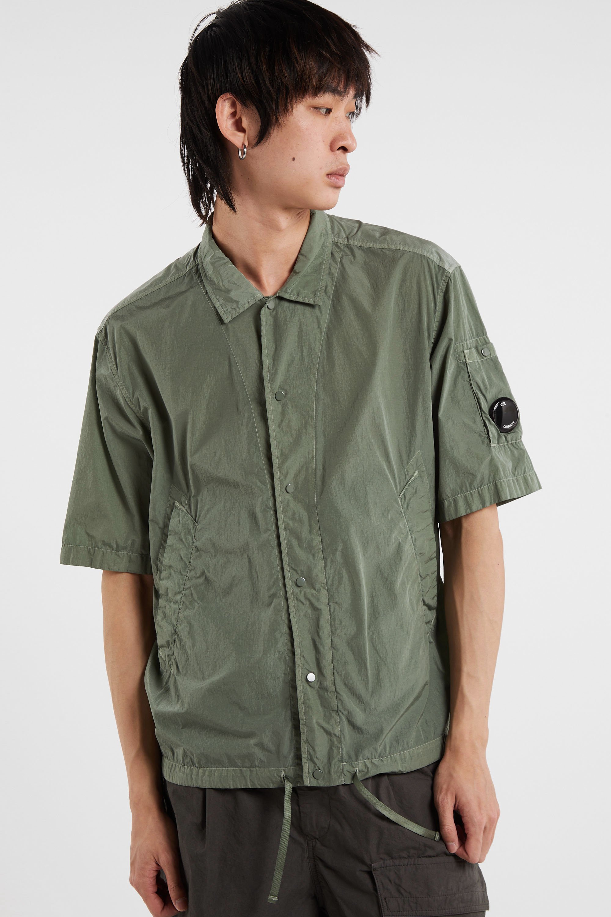 Surchemise chrome-r short sleeve lens overshirt CP COMPANY Vert