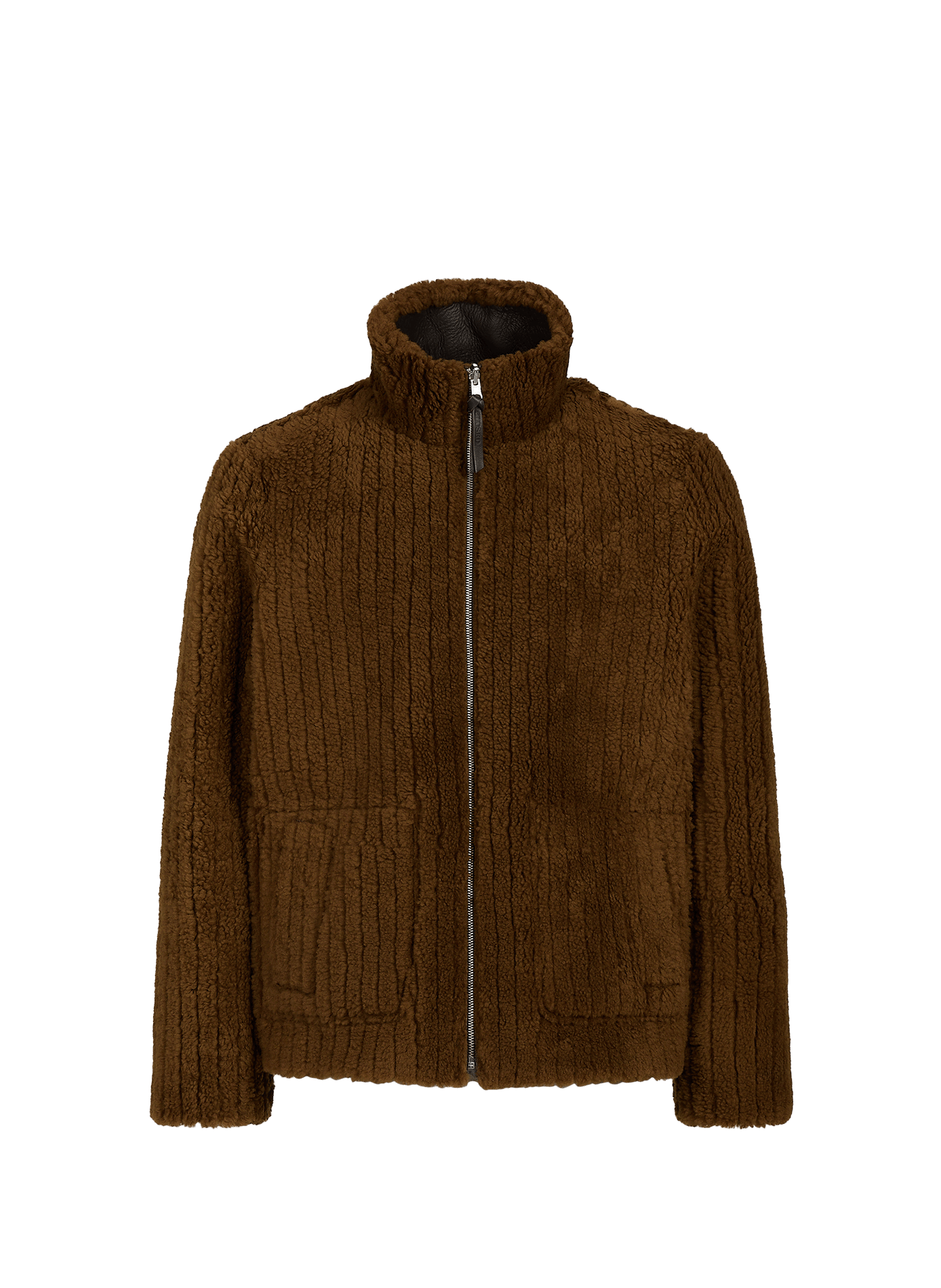 Veste droite à doublure en cuir  CLOSED Marron
