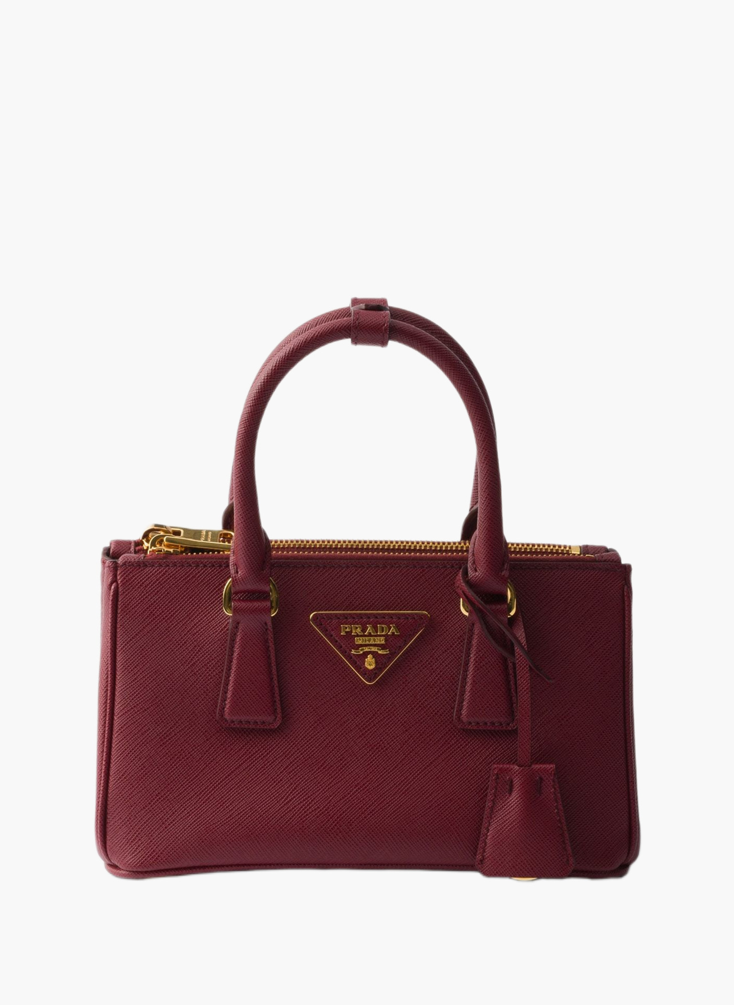 Mini sac en cuir saffiano prada galleria PRADA Rouge