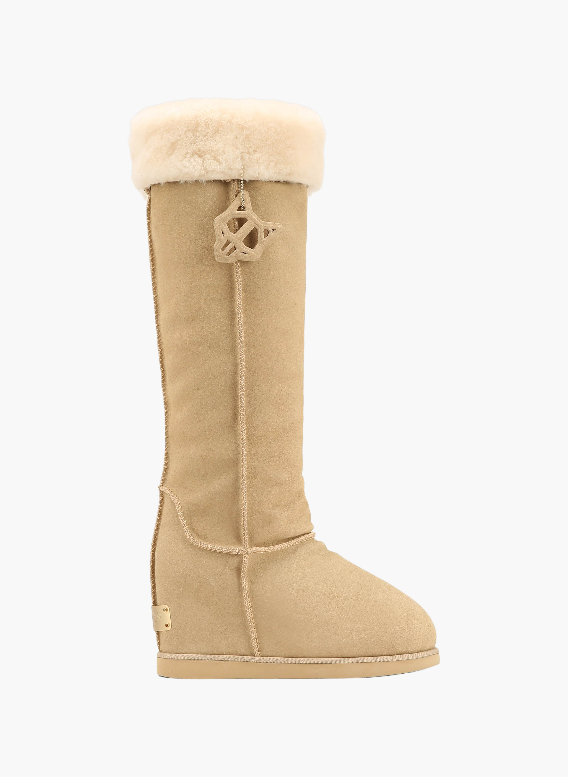 Melrose enkellaarsjes van suède NAKED WOLFE Beige
