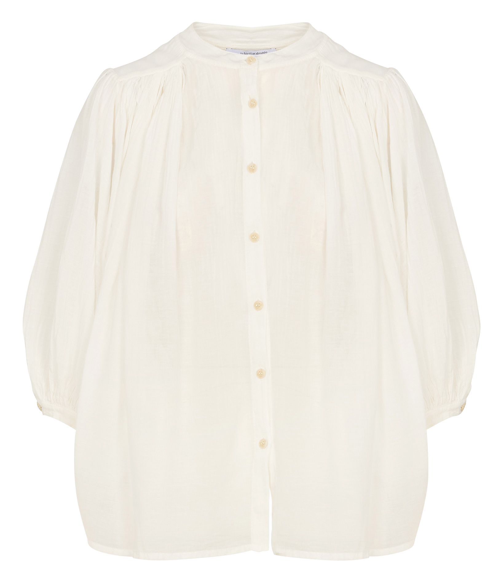 Oversized katoenen overhemd LA FEE MARABOUTEE Wit