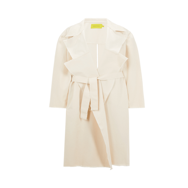 Marques' Almeida Recycled And Organic Cotton-blend Trench Coat In Neutral