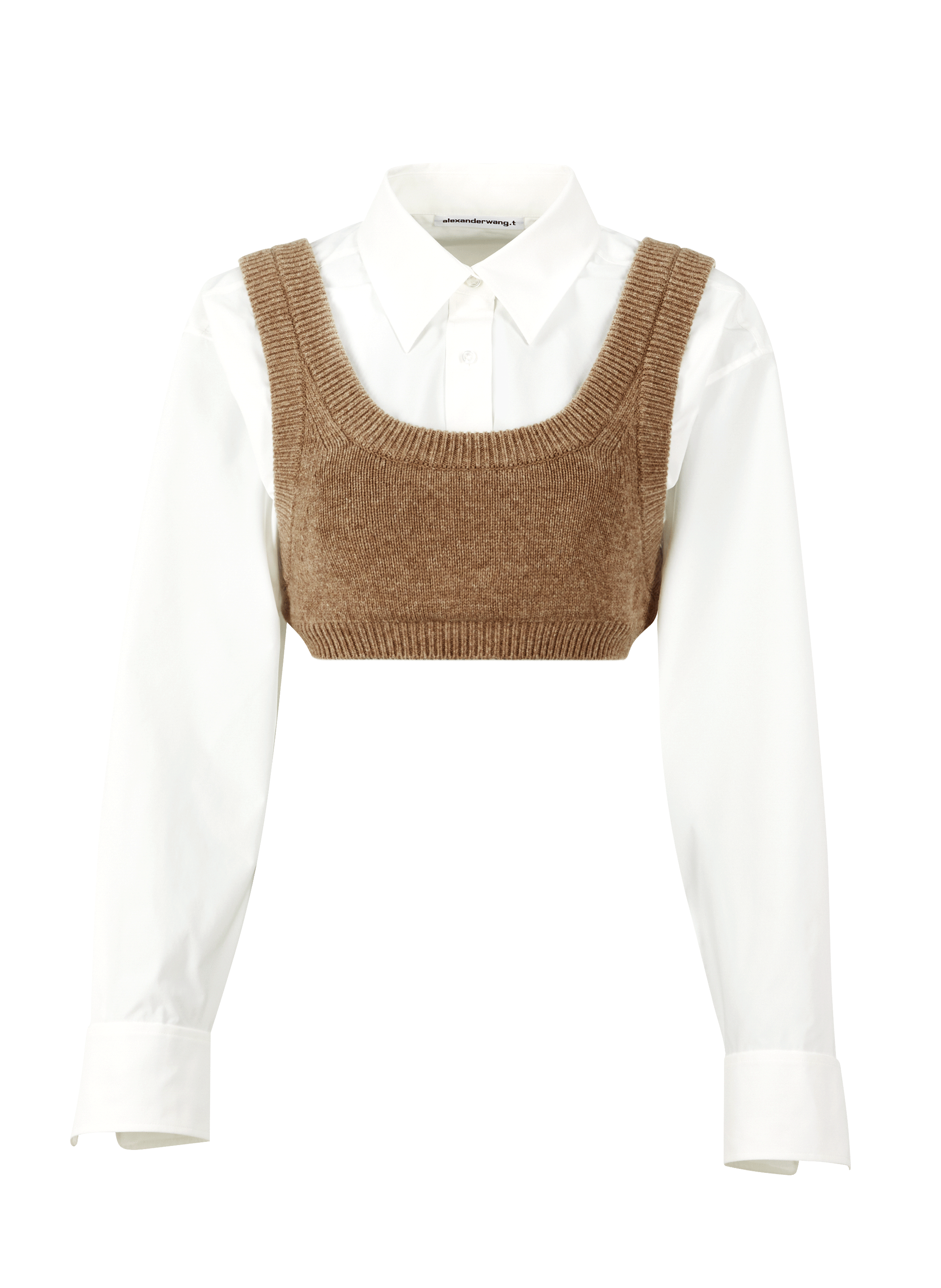 Chemise avec gilet en laine