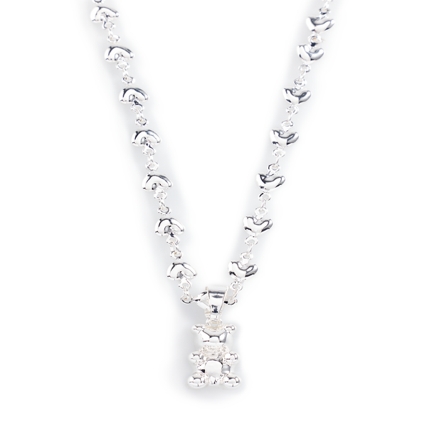 Crystal Haze Habibi Necklace In White