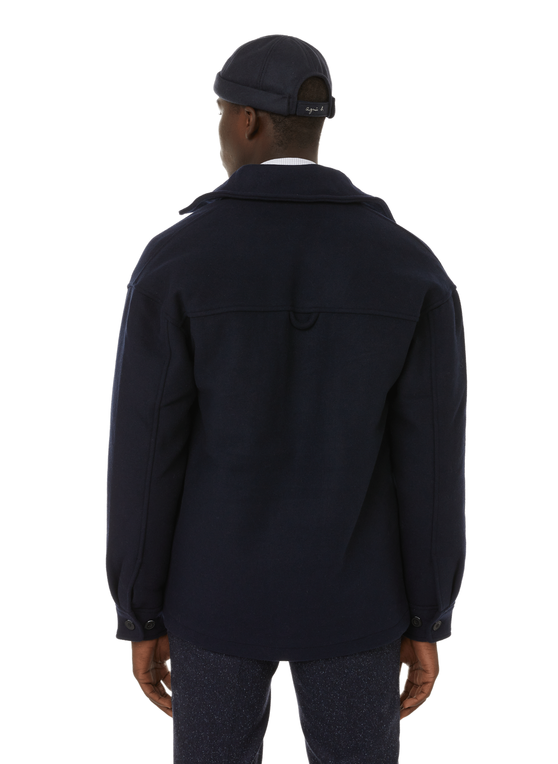 Manteau droit col classique SAMSOE SAMSOE Bleu