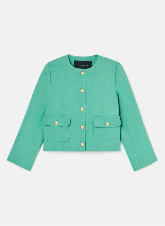Veste droite monogramme - vinny Vert by TARA JARMON TARA JARMON Veste droite monogramme - vinny Vert