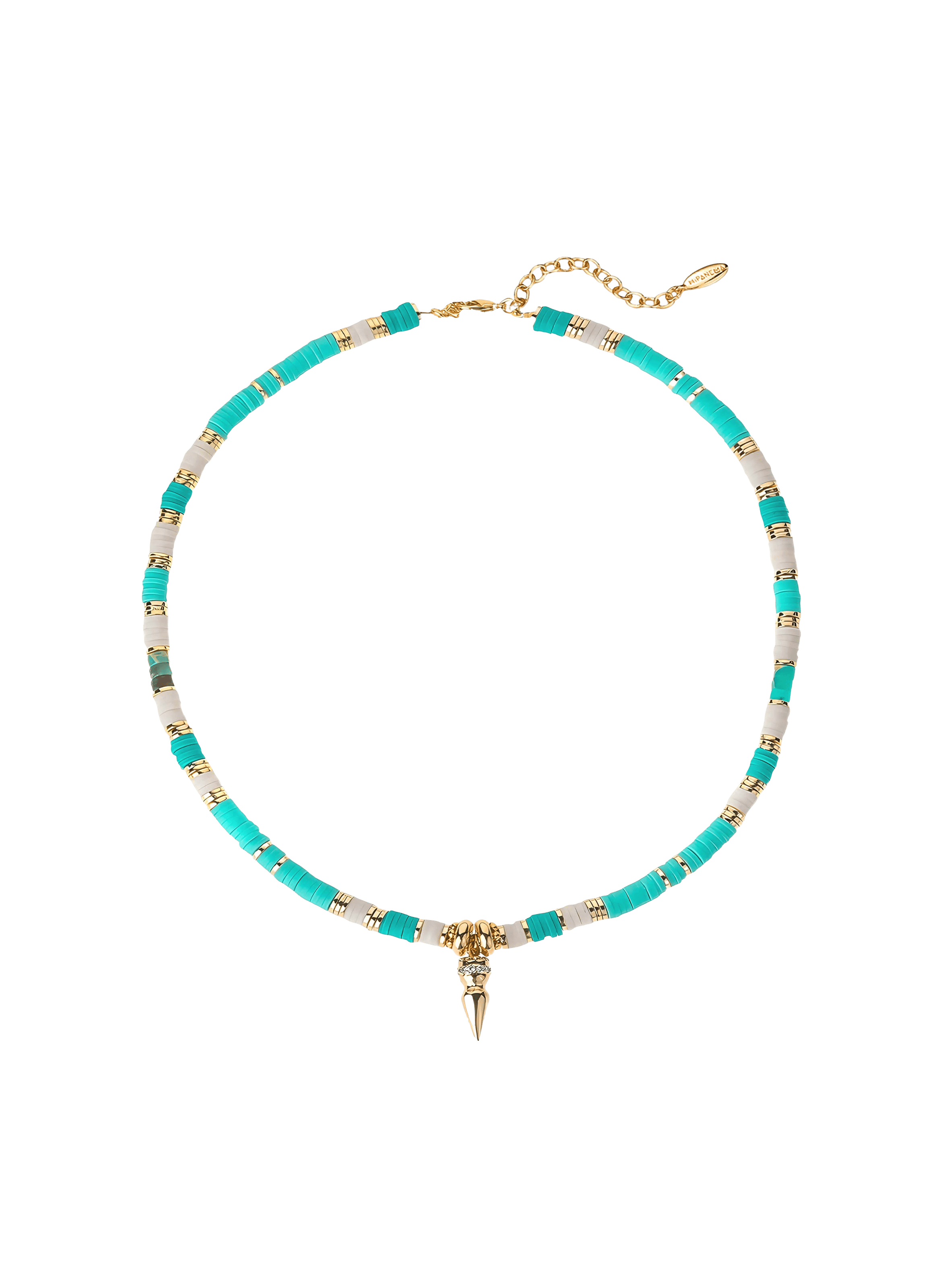 Collier ajustable avec perles et pendentif jaipur HIPANEMA Bleu