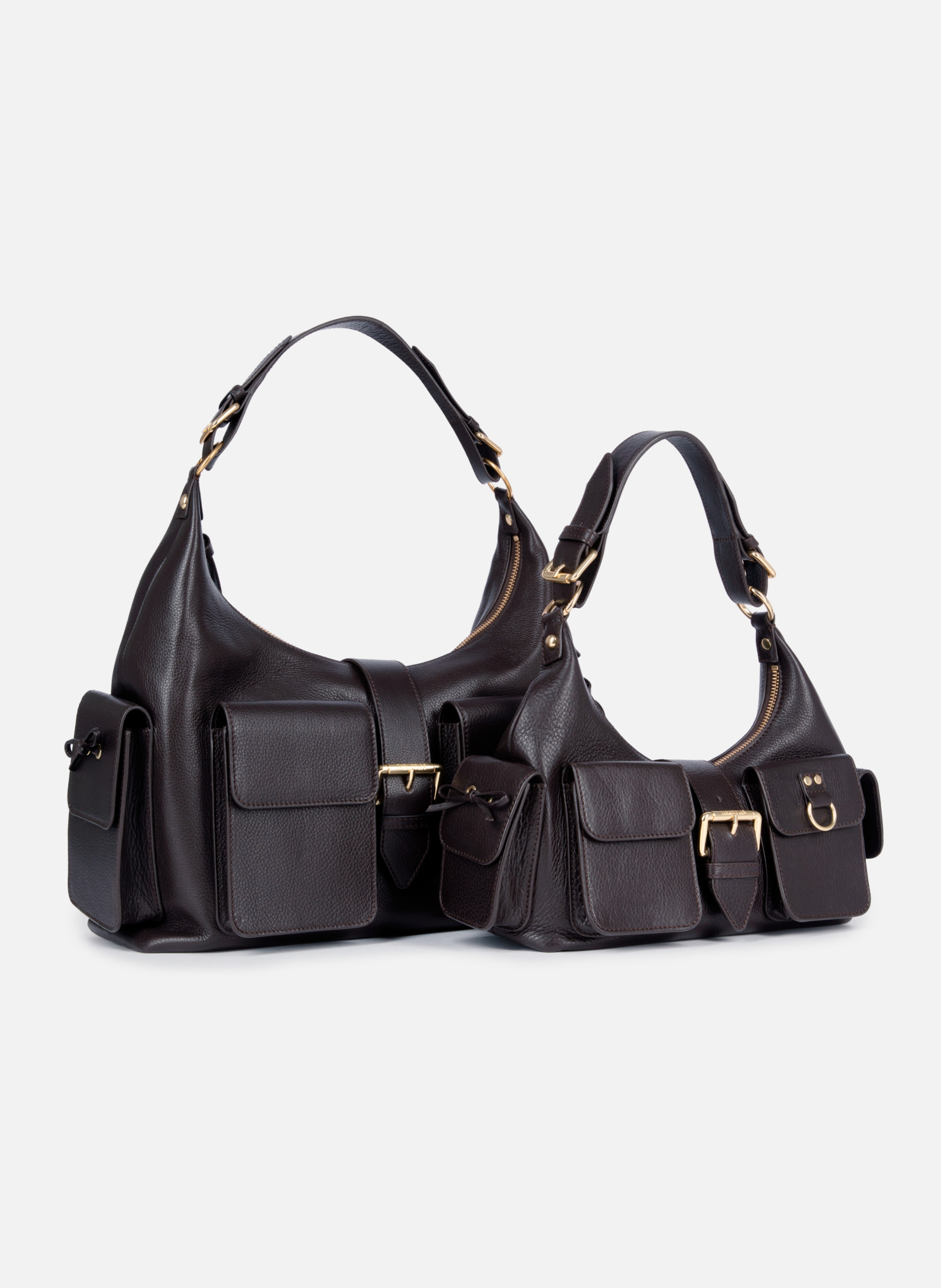 Sac amelia en cuir grainé THE KOOPLES Marron