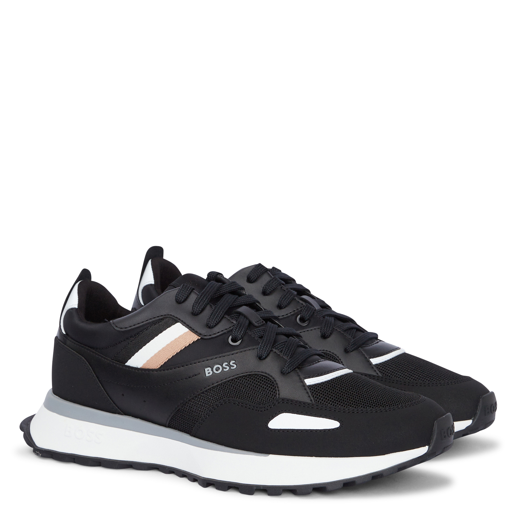 Baskets basses à bout rond BOSS Noir