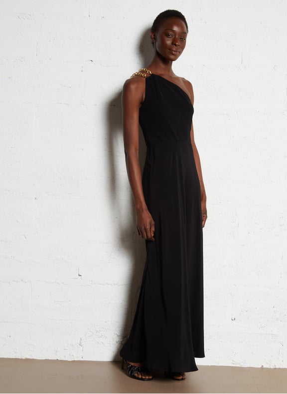 Robe asymétrique évasée finn Noir by BA&SH BA&SH Robe asymétrique évasée finn Noir