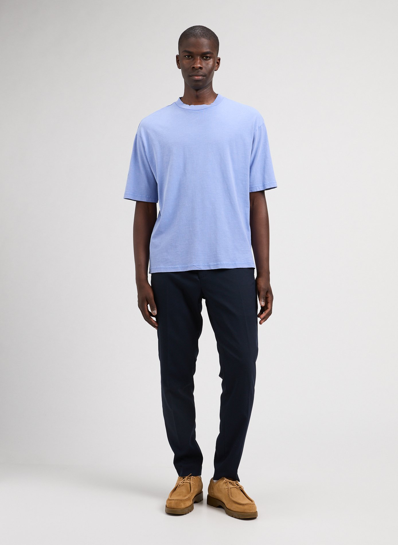 Classic Cotton T-Shirt SELECTED Blue