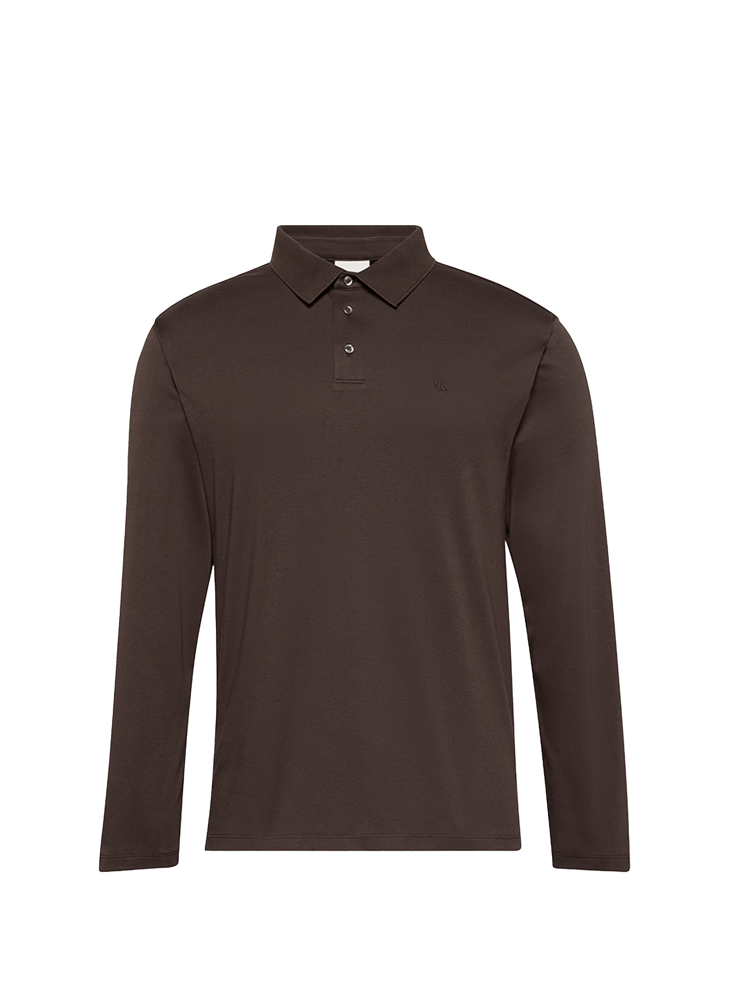 Long sleeve polo shirt CALVIN KLEIN Brown