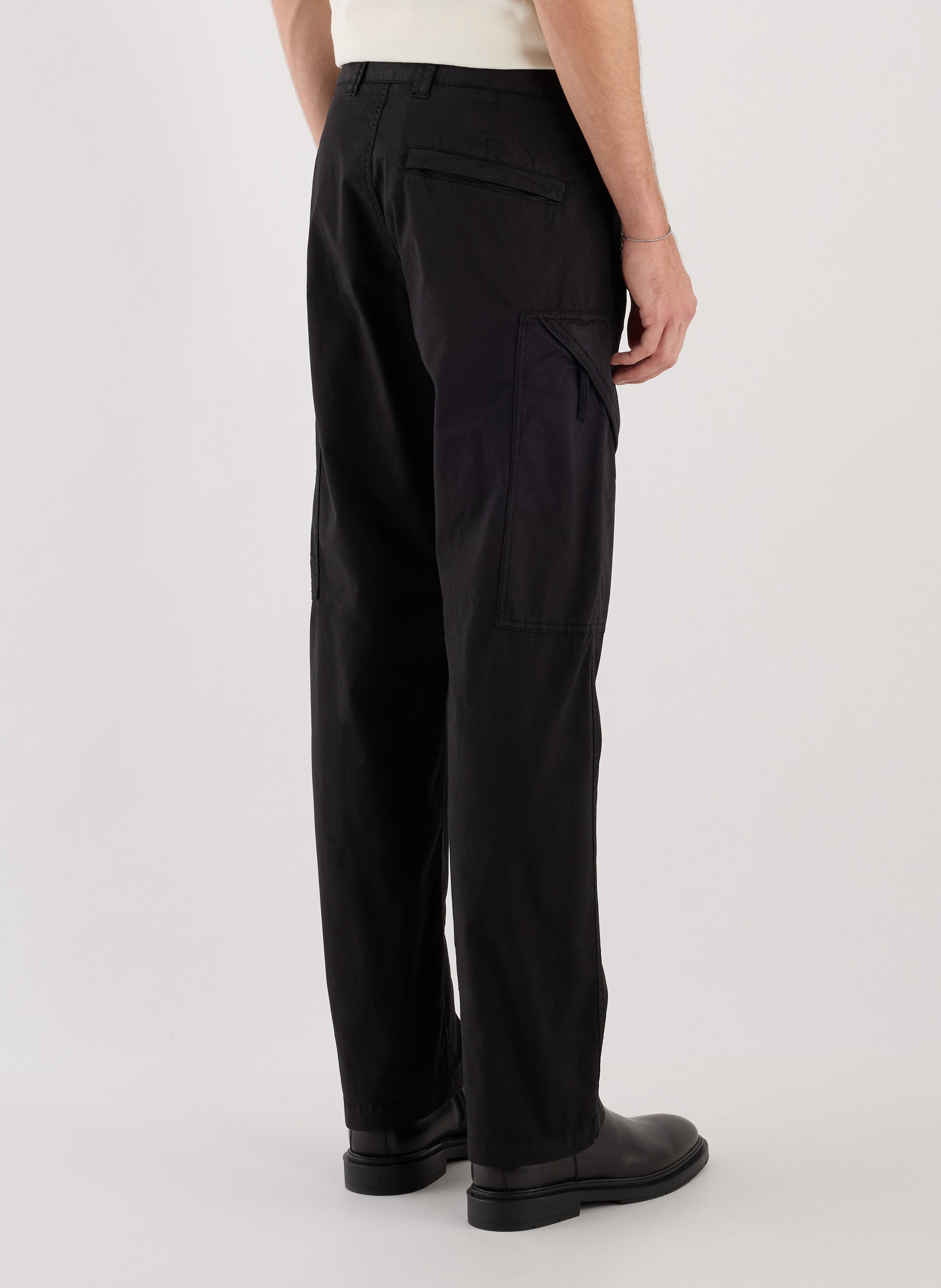 Straight cargo pants STONE ISLAND Black