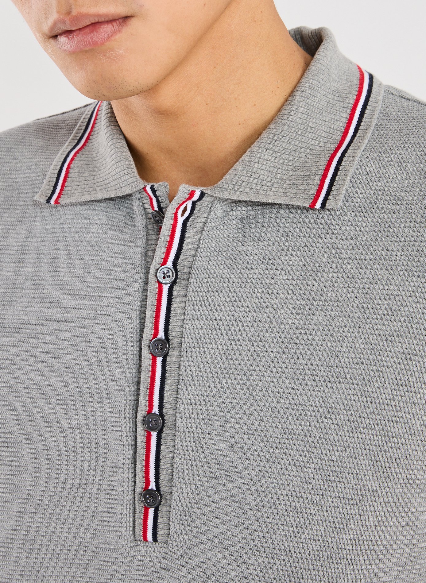  Cotton polo shirt  THOM BROWNE Grey