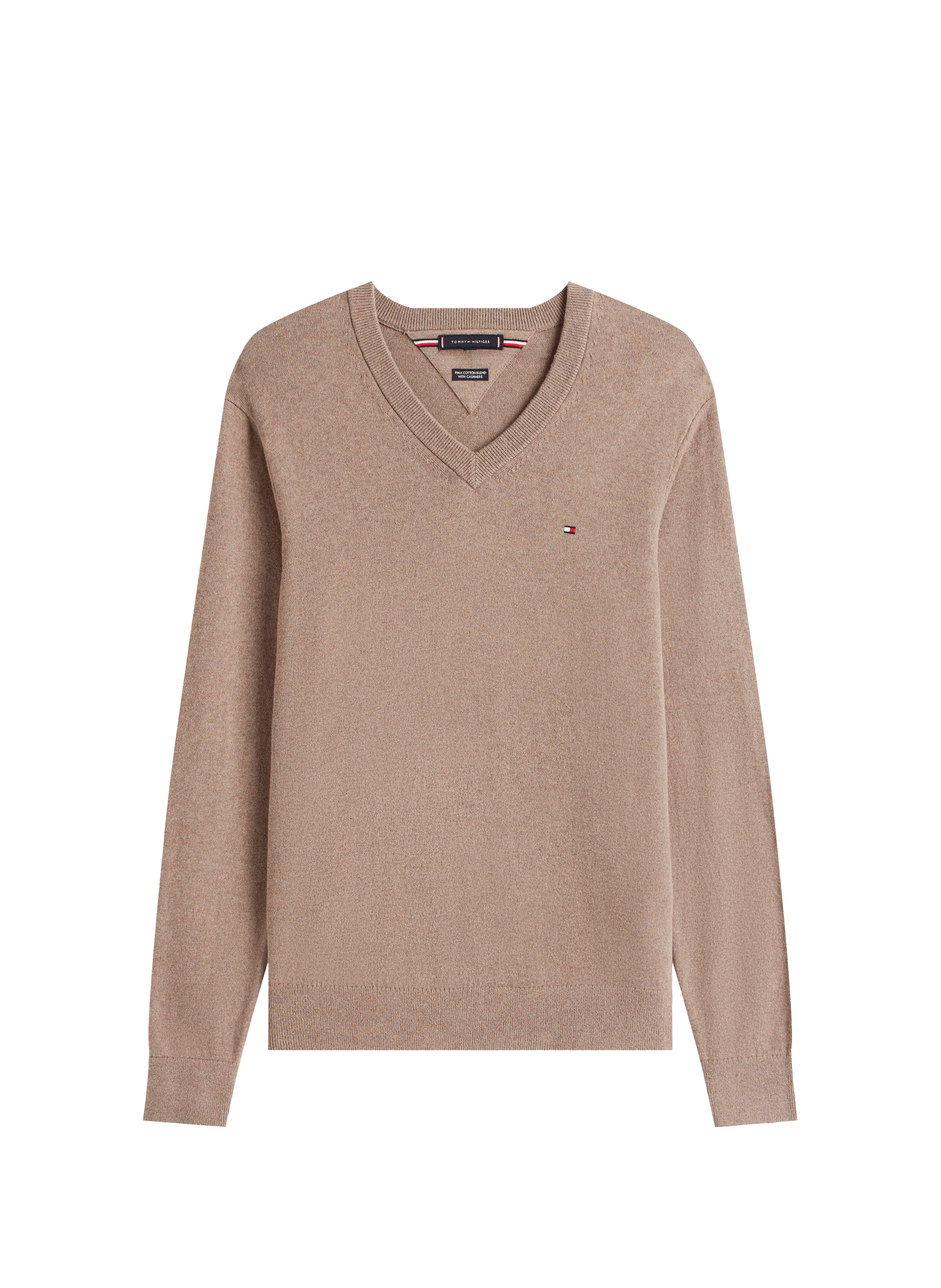 Cotton and cashmere jumper TOMMY HILFIGER Brown