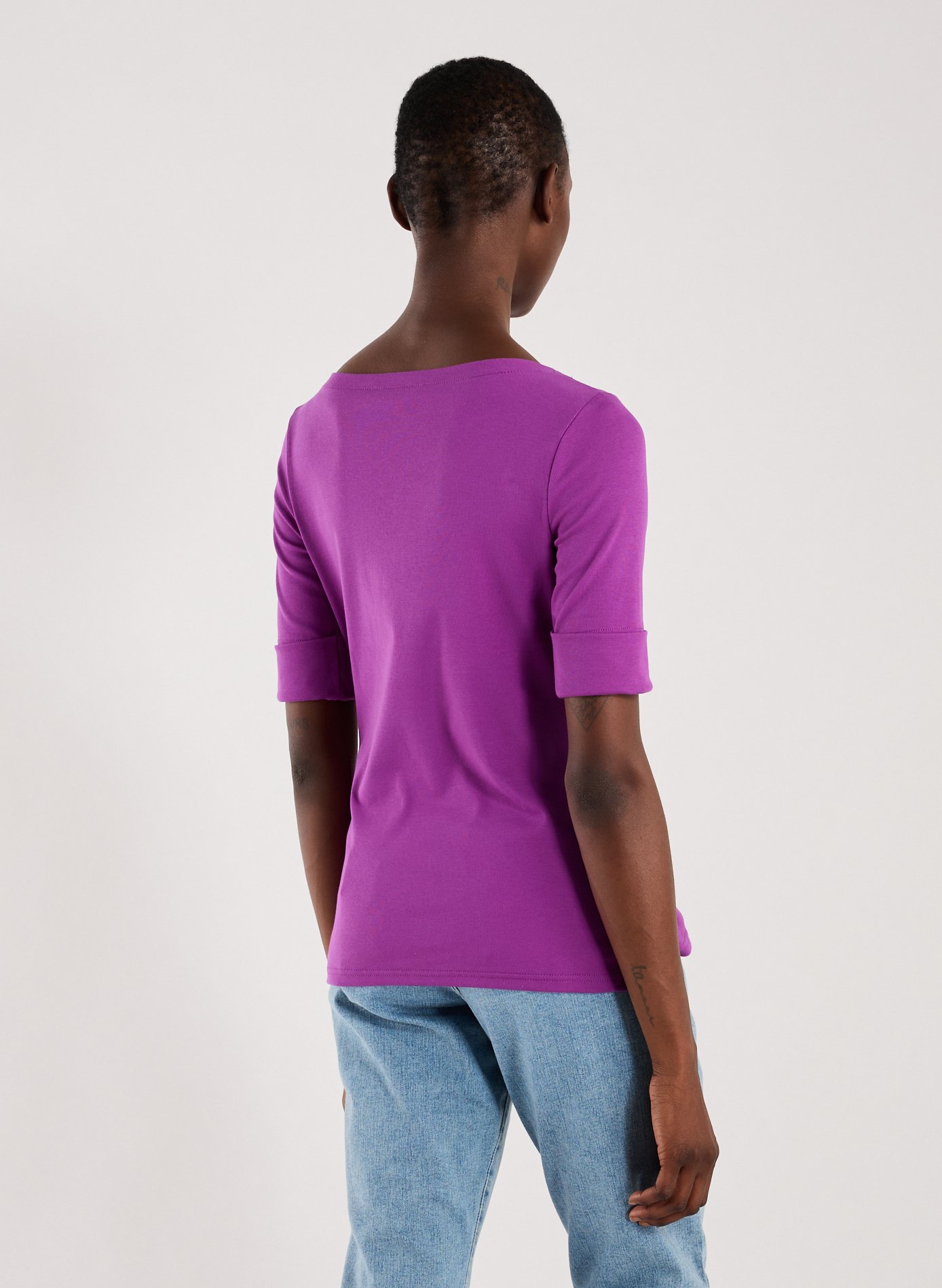 T-shirt en coton mélangé LAUREN Violet