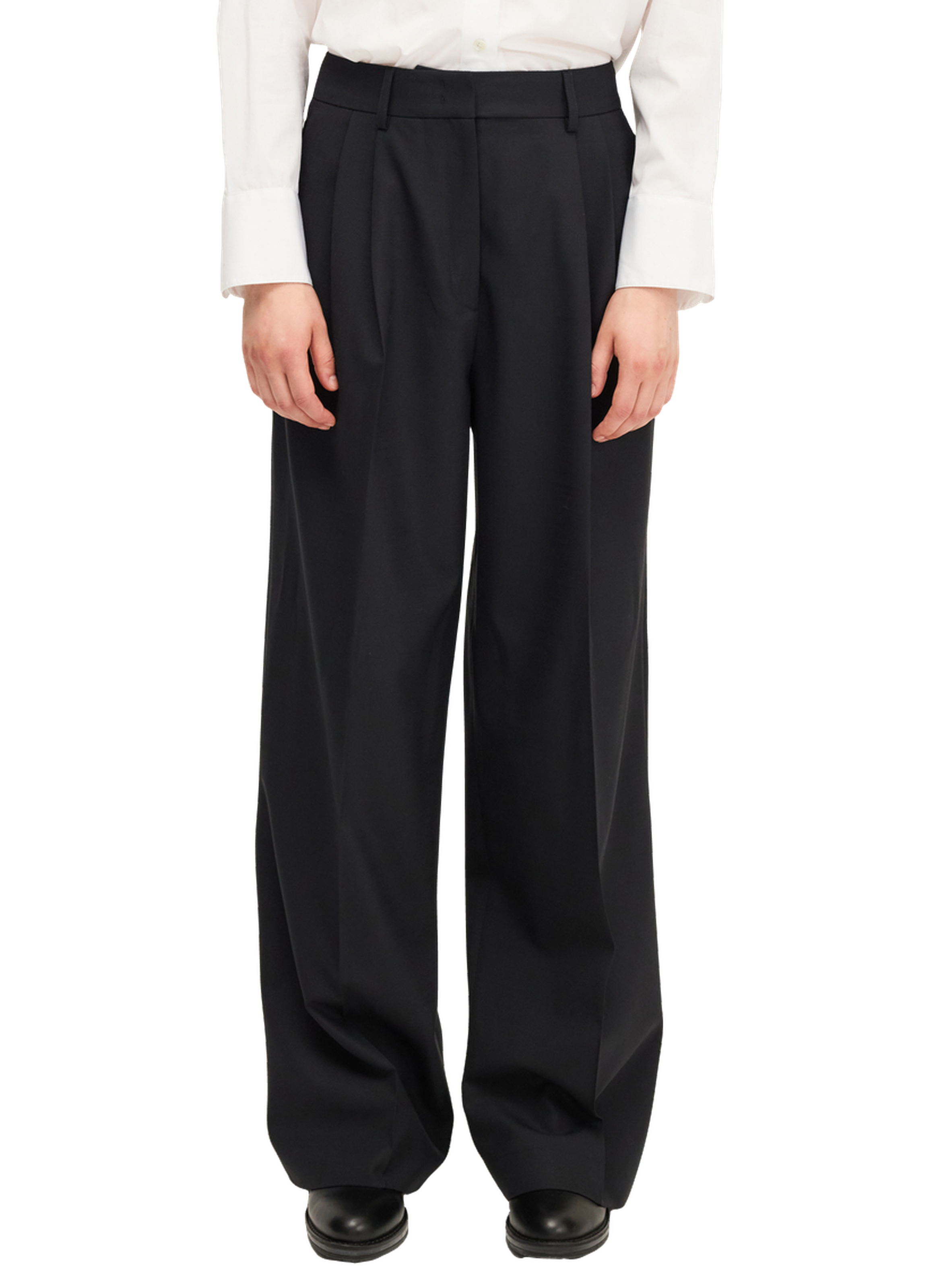 Pantalon large à pinces - chanae PABLO Noir